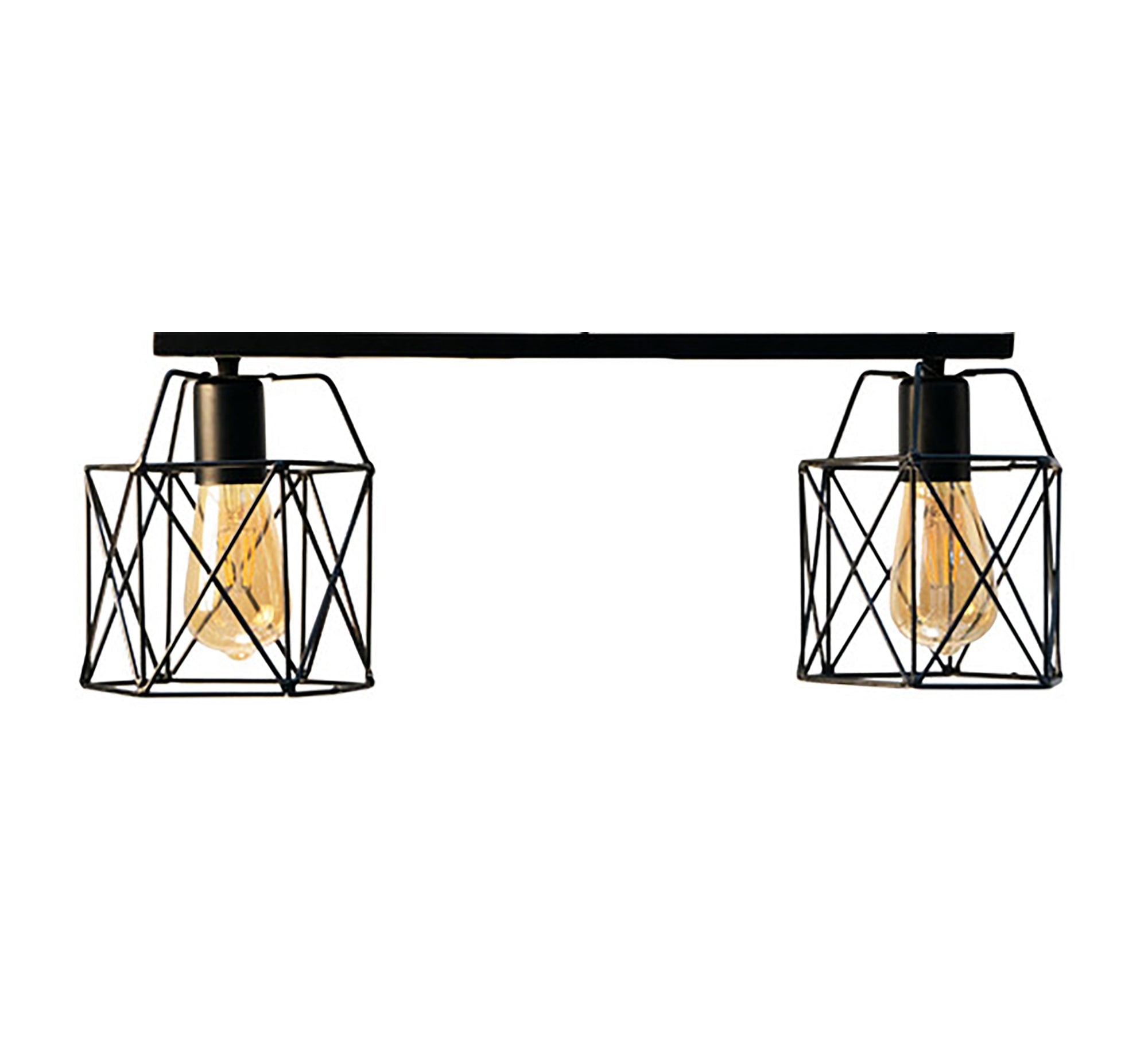 Ceiling lamp with two hollow cages ruler - Vitrine Furniture - Lighting
