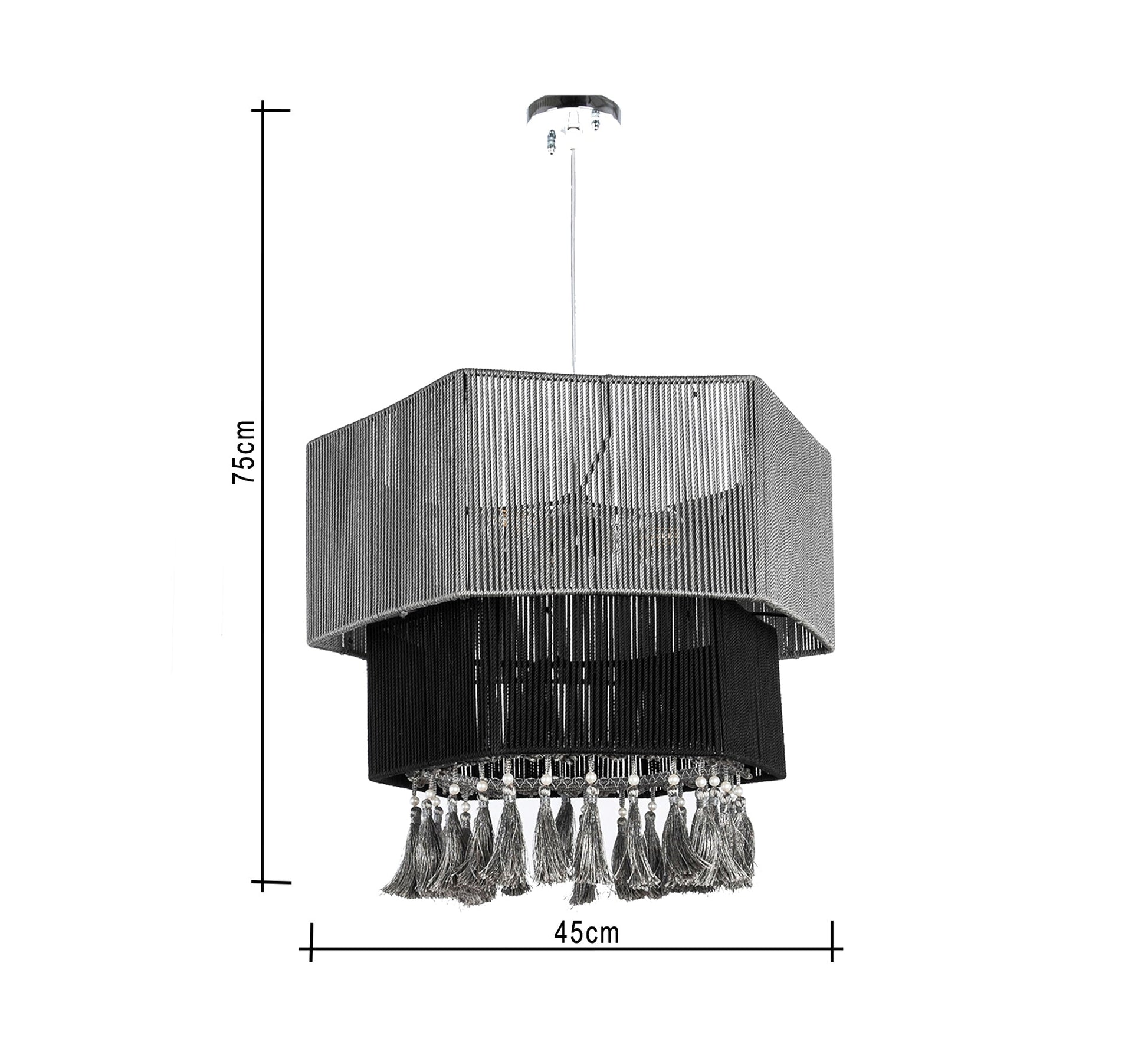 Ceiling pendant in gray and black - Vitrine Furniture - Lighting