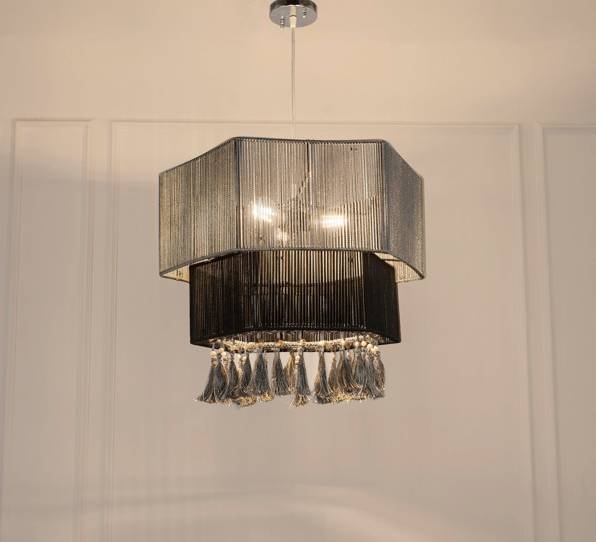 Ceiling pendant in gray and black - Vitrine Furniture - Lighting