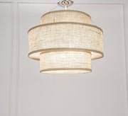 Ceiling pendant with beige transparent fabric - Vitrine Furniture - Lighting