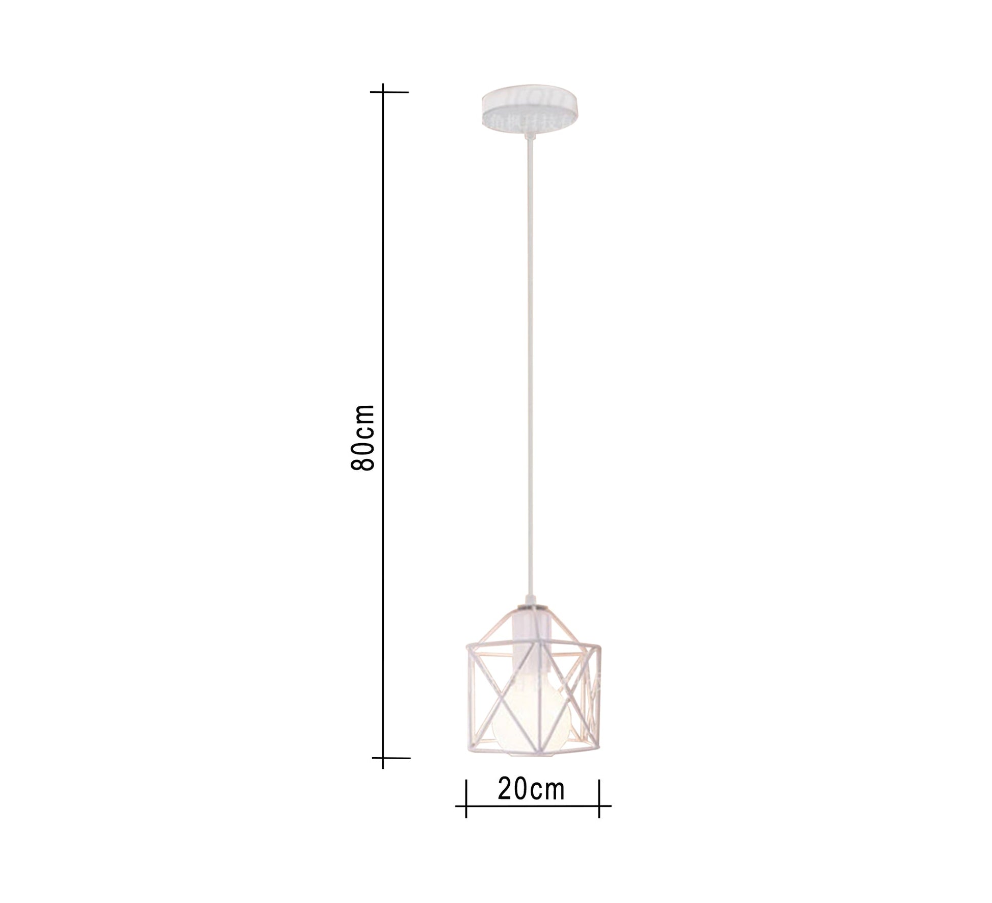 Ceiling pendant with hollow metal cage lamp cover - Vitrine Furniture - Lighting