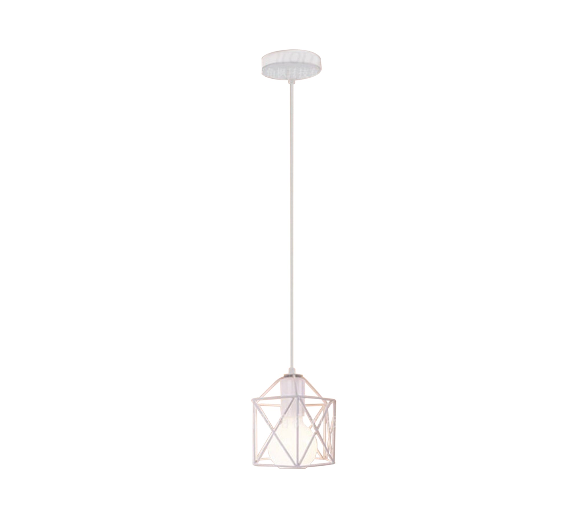 Ceiling pendant with hollow metal cage lamp cover - Vitrine Furniture - Lighting
