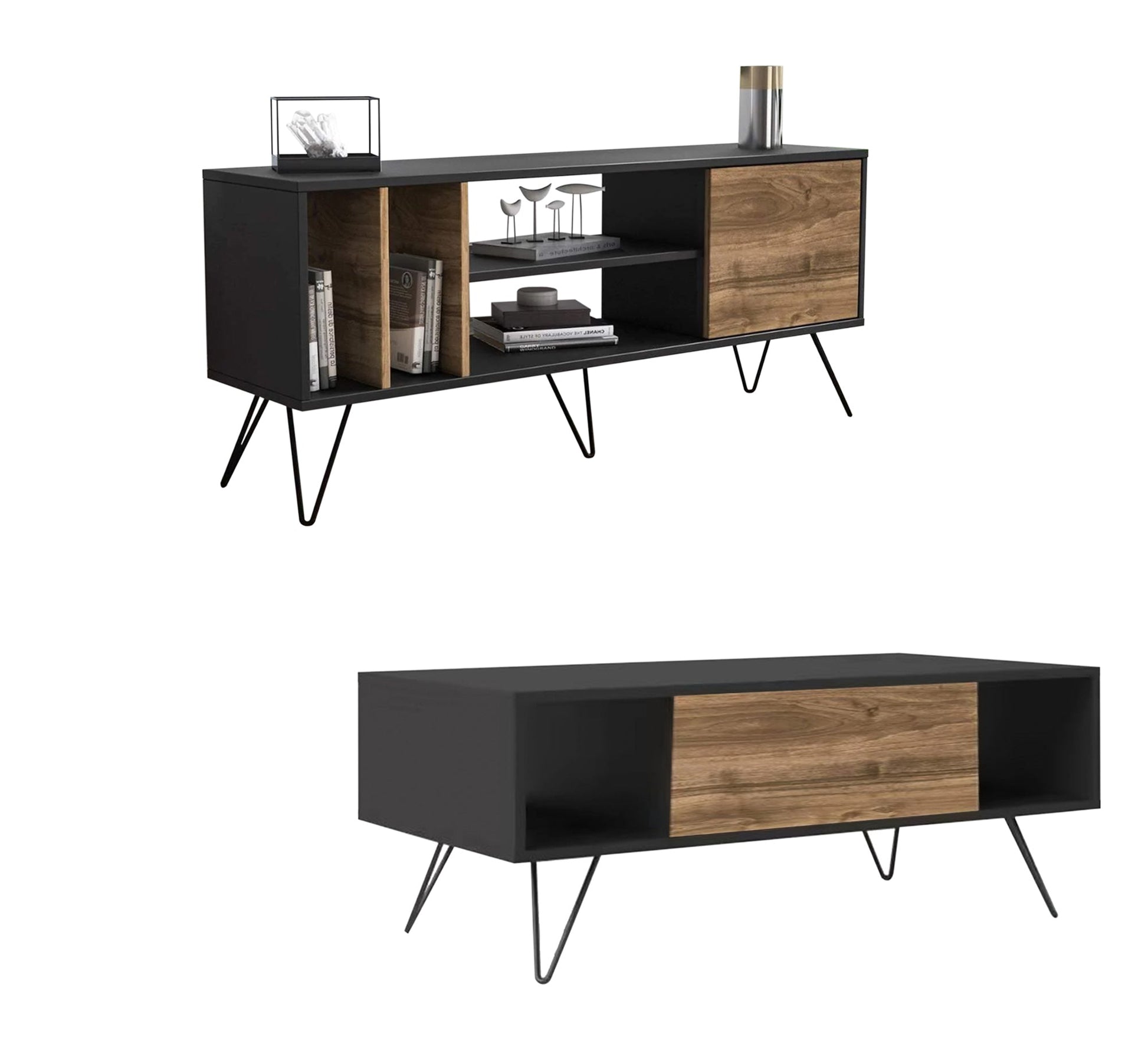 Center coffee table and TV table set - Vitrine Furniture - Furniture