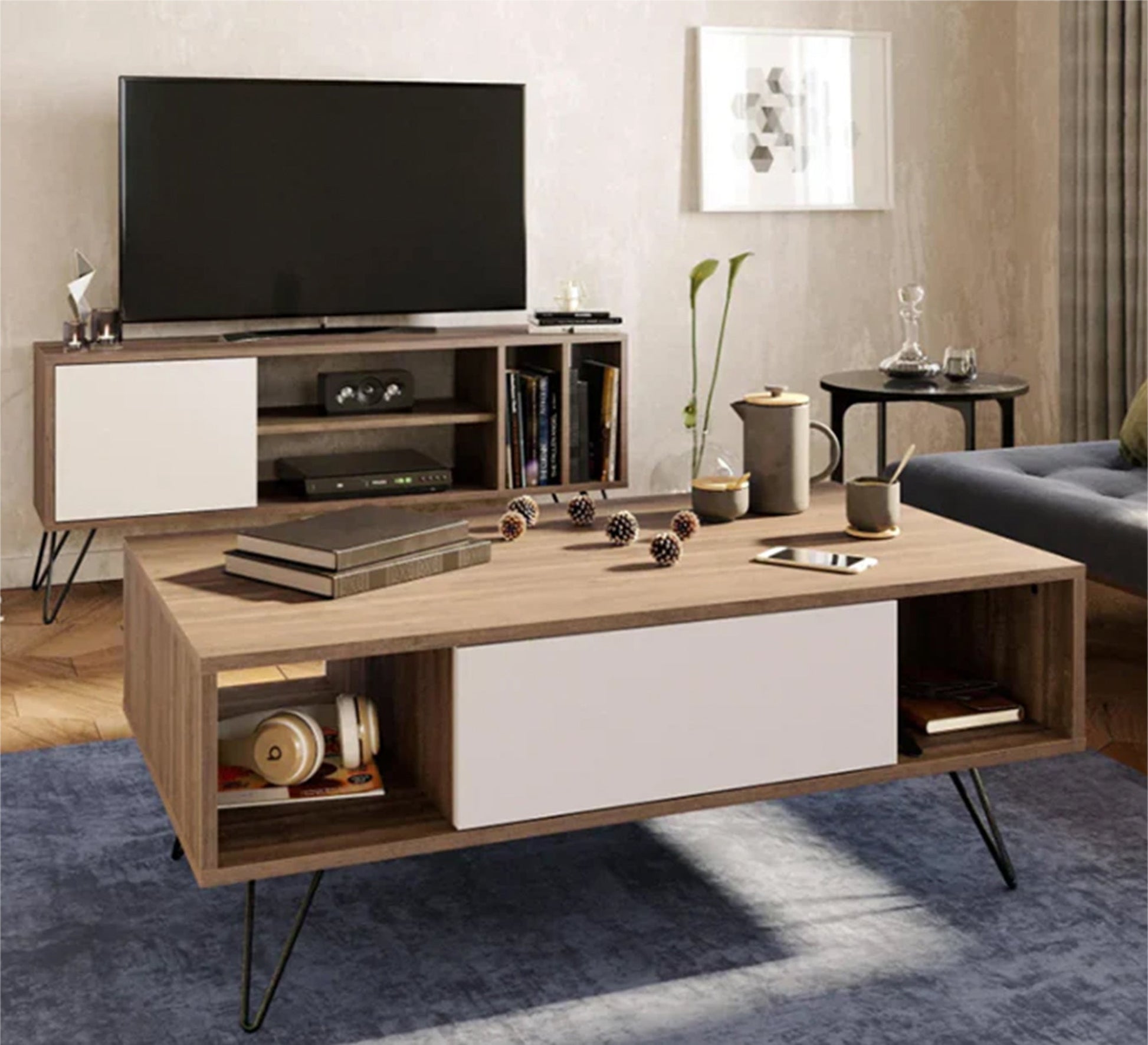 Center coffee table and TV table set - Vitrine Furniture - Furniture