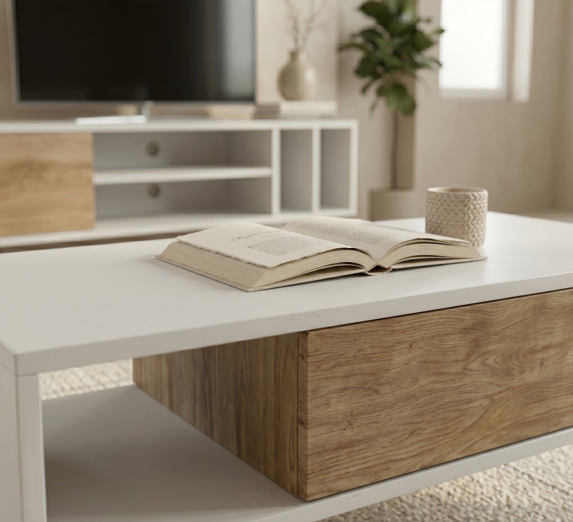 Center coffee table and TV table set - Vitrine Furniture - TV Table & Cabinet