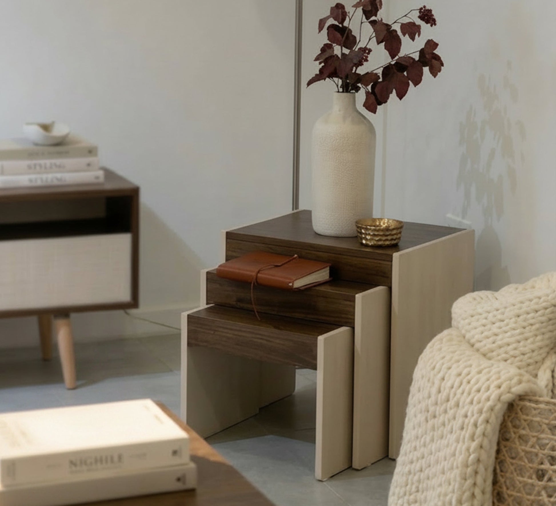 Center table set with TV stand and side tables - Vitrine Furniture - TV Table & Cabinet