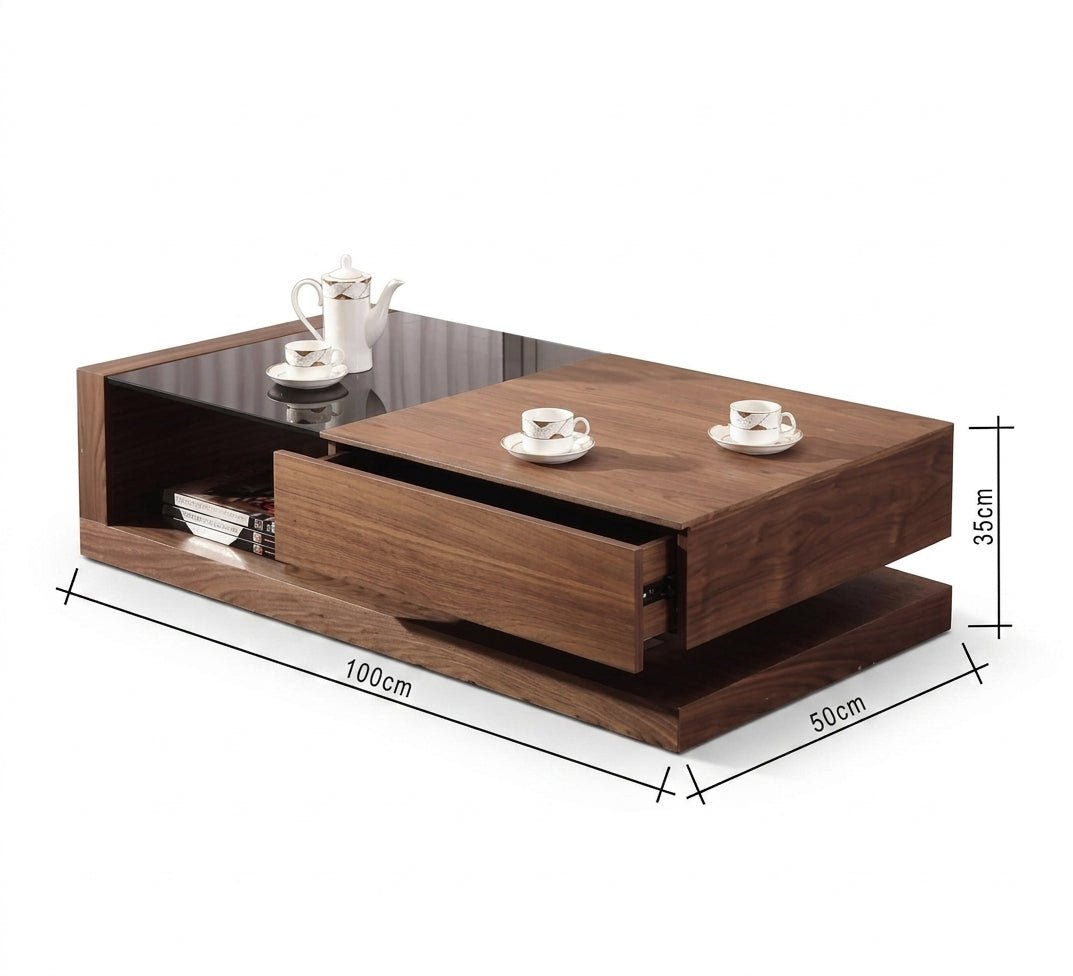 Center Table - Sleek Design, Glass Top Elegance - Vitrine Furniture - Coffee Tables
