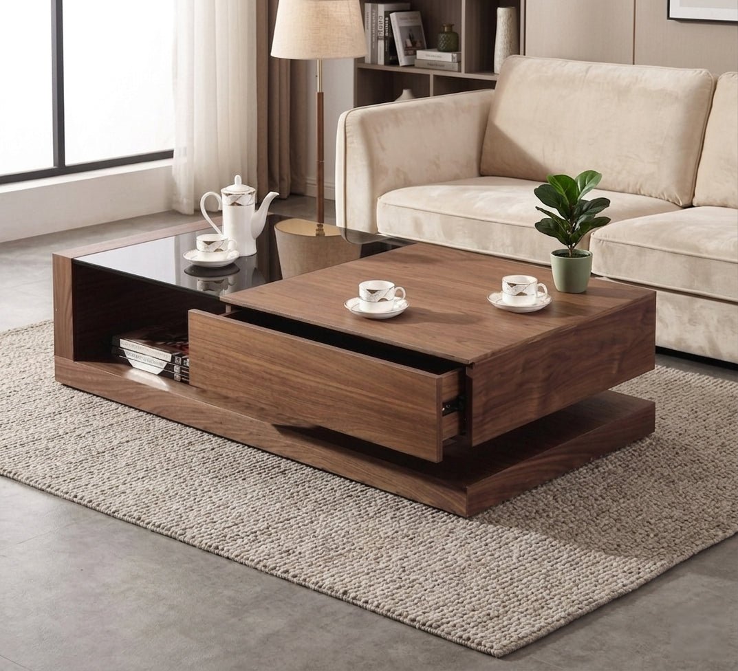 Center Table - Sleek Design, Glass Top Elegance - Vitrine Furniture - Coffee Tables