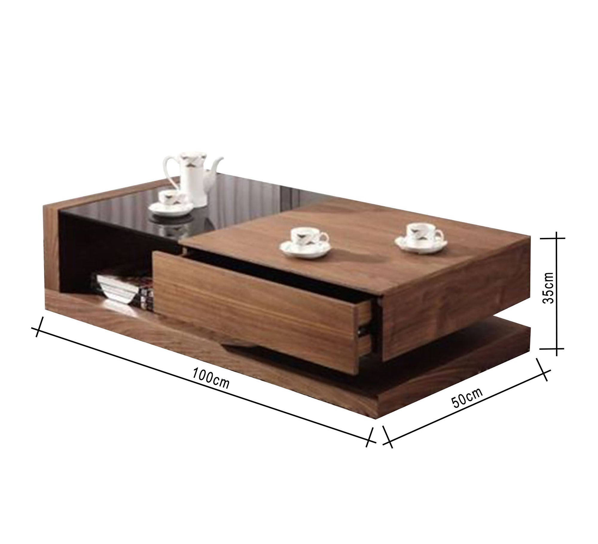 Center Table - Sleek Design, Glass Top Elegance - Vitrine Furniture - Furniture