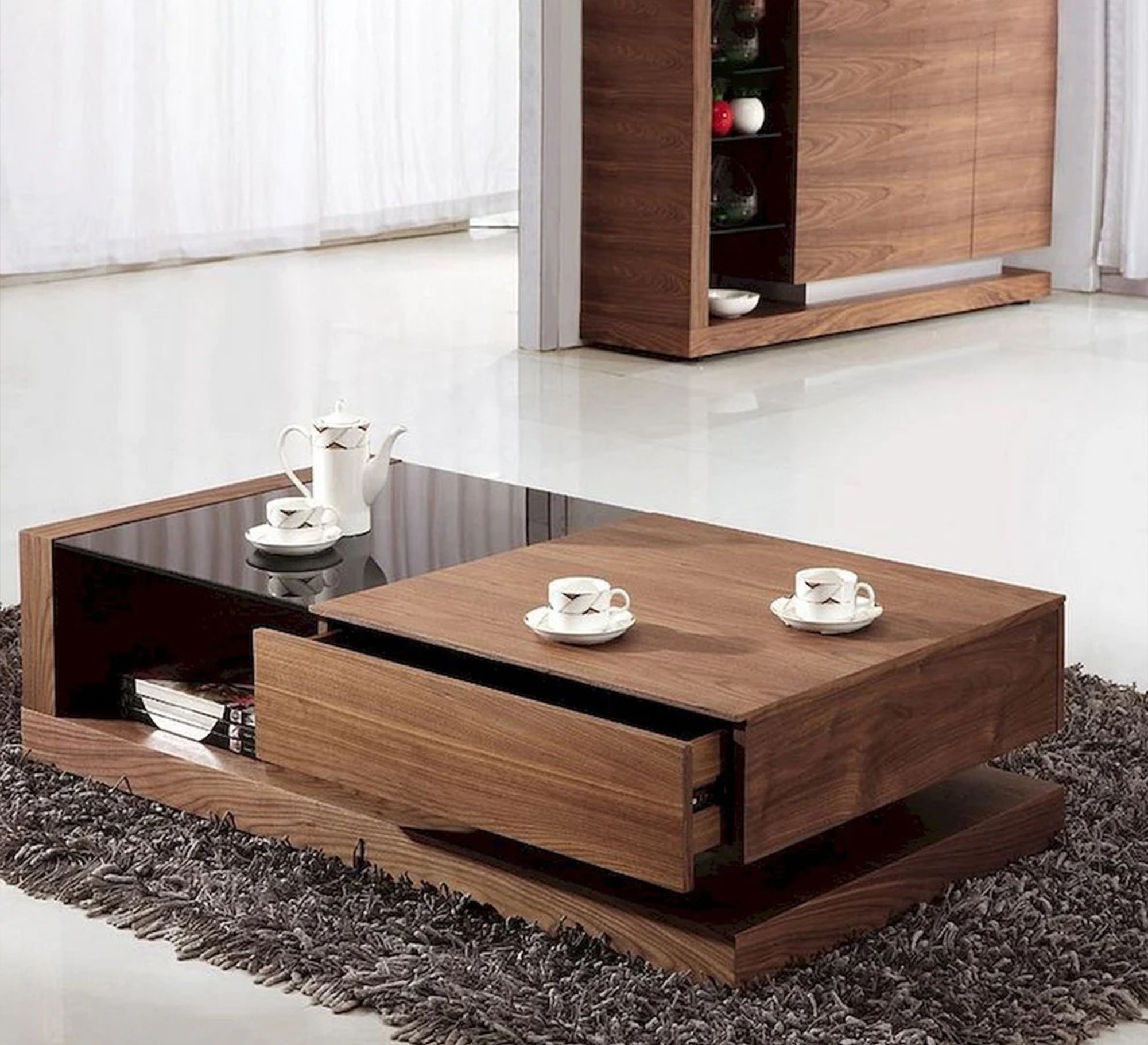Center Table - Sleek Design, Glass Top Elegance - Vitrine Furniture - Furniture