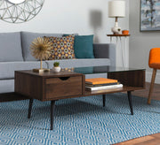 Center table with open shelf and glass top - Vitrine Furniture - Furniture