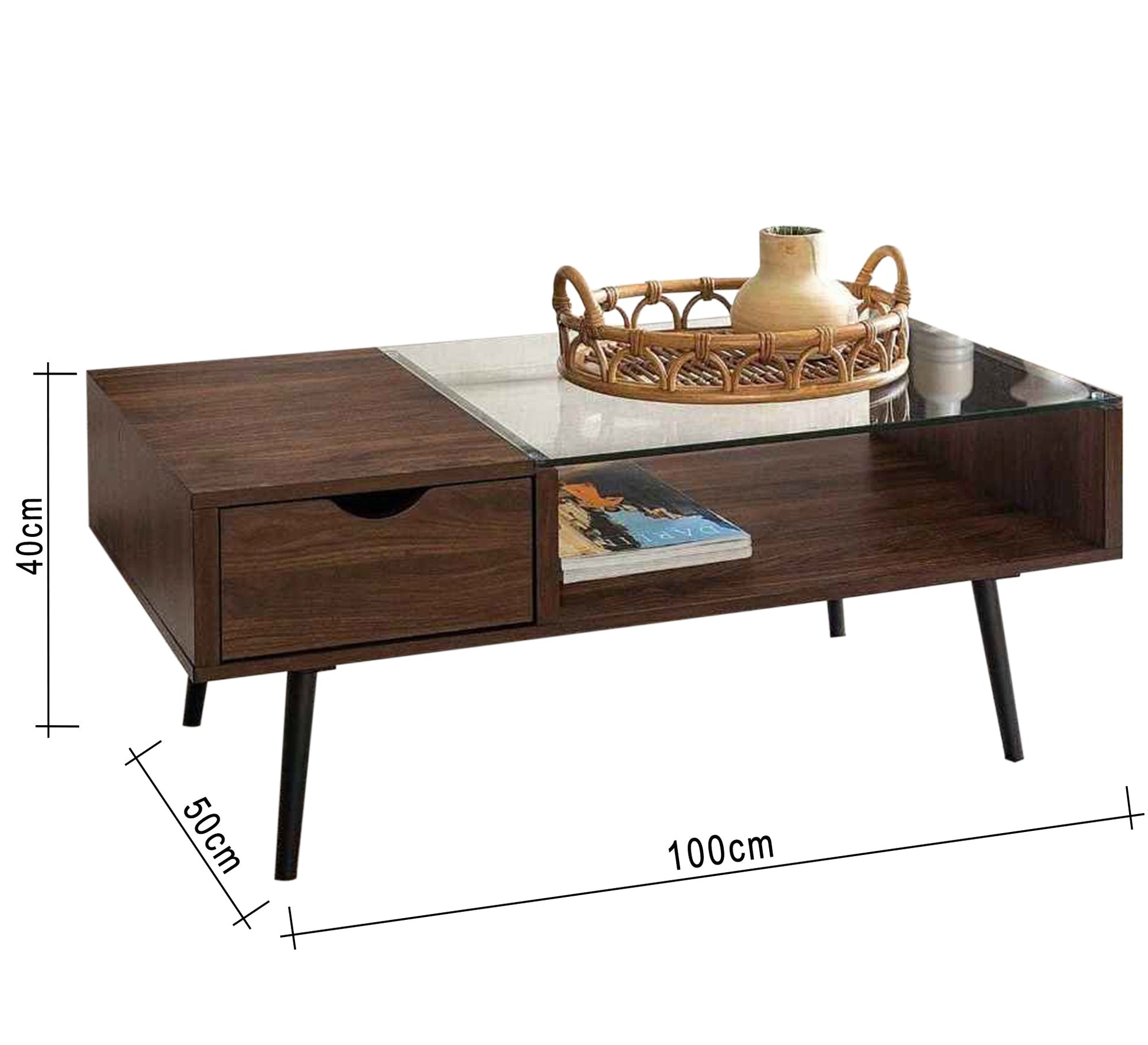 Center table with sturdy beech legs - Vitrine Furniture - Furniture