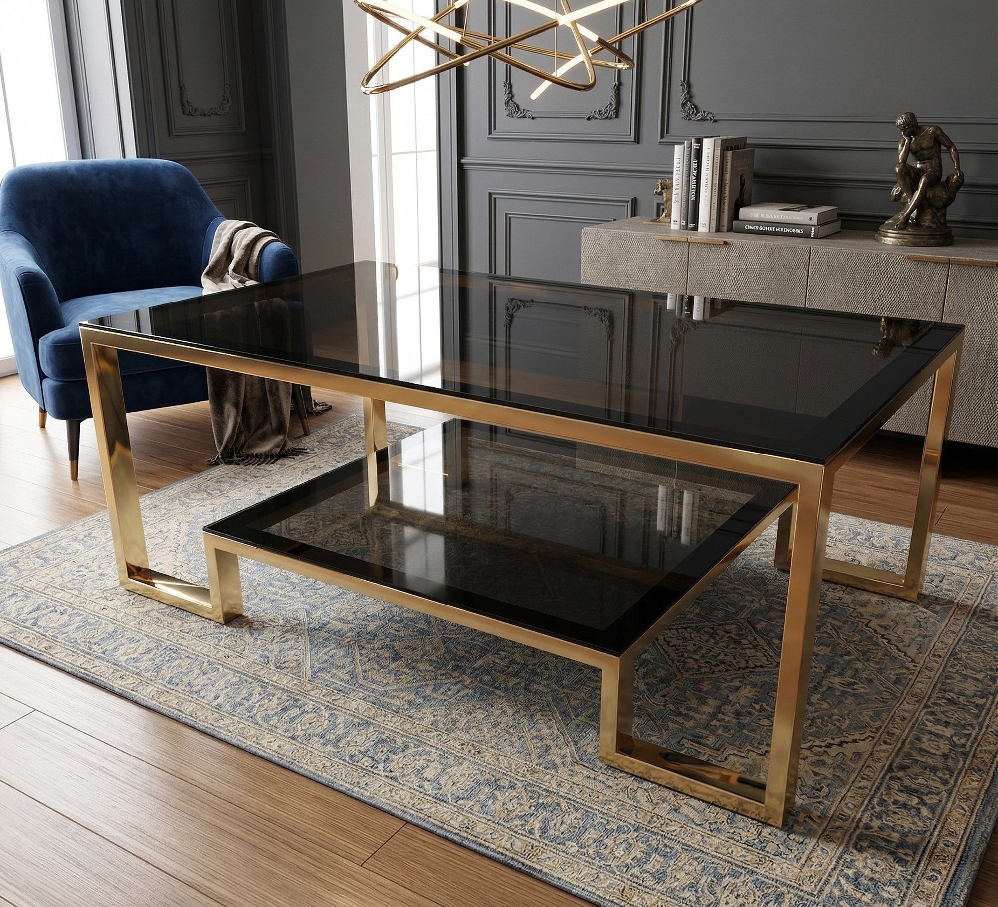 Center table with two different sized surfaces - Vitrine Furniture - Coffee Tables