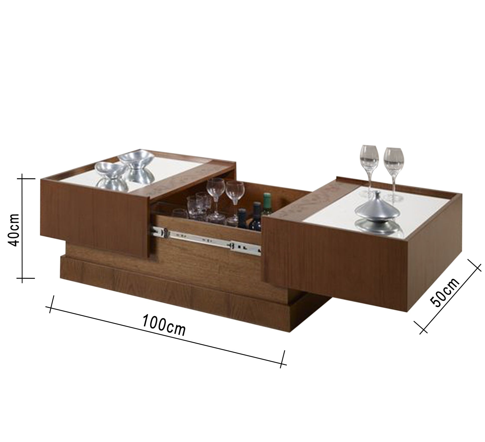 Center table with two opening sides - Vitrine Furniture - Furniture