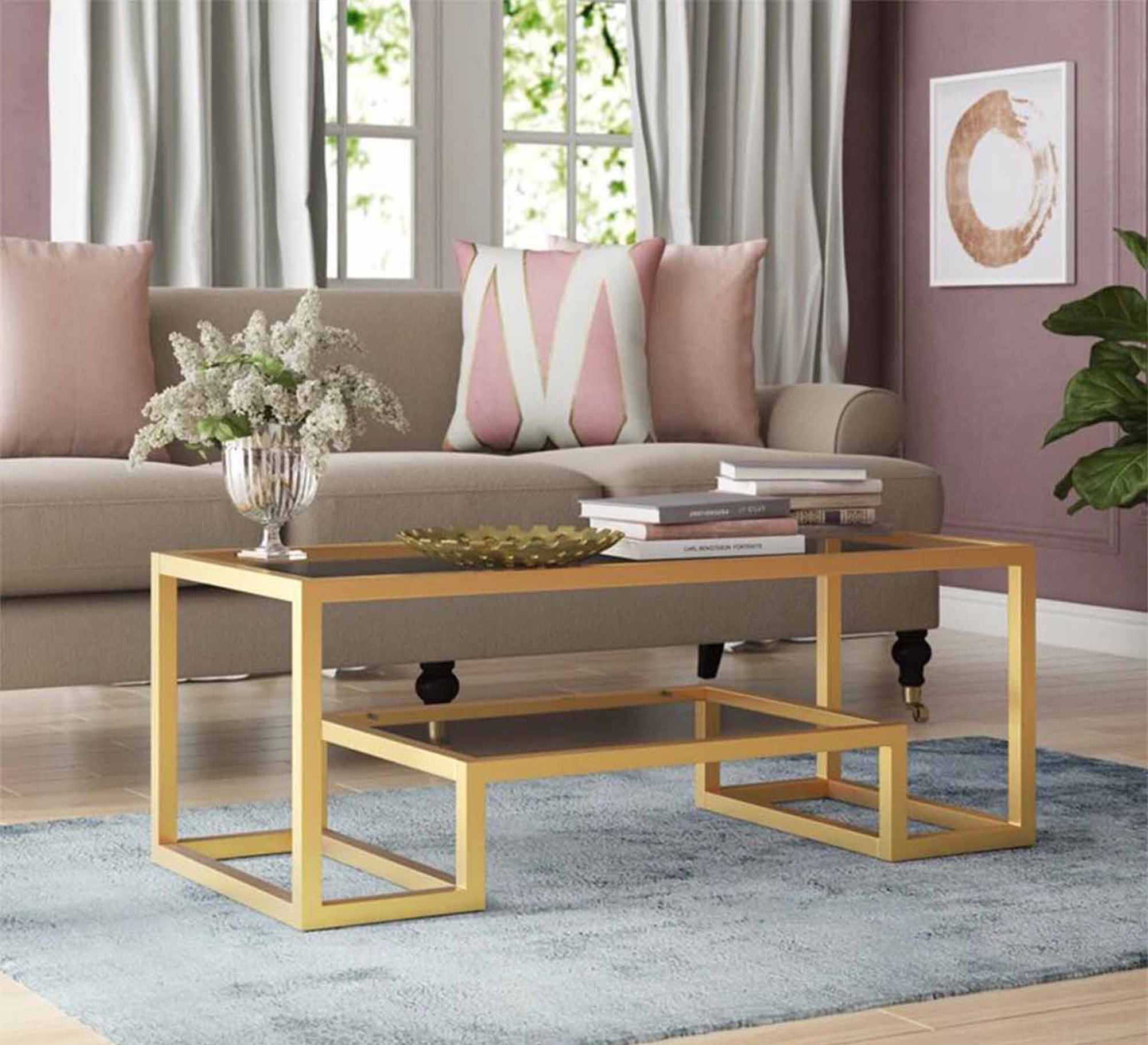 Center table with two tiered surfaces - Vitrine Furniture - Furniture