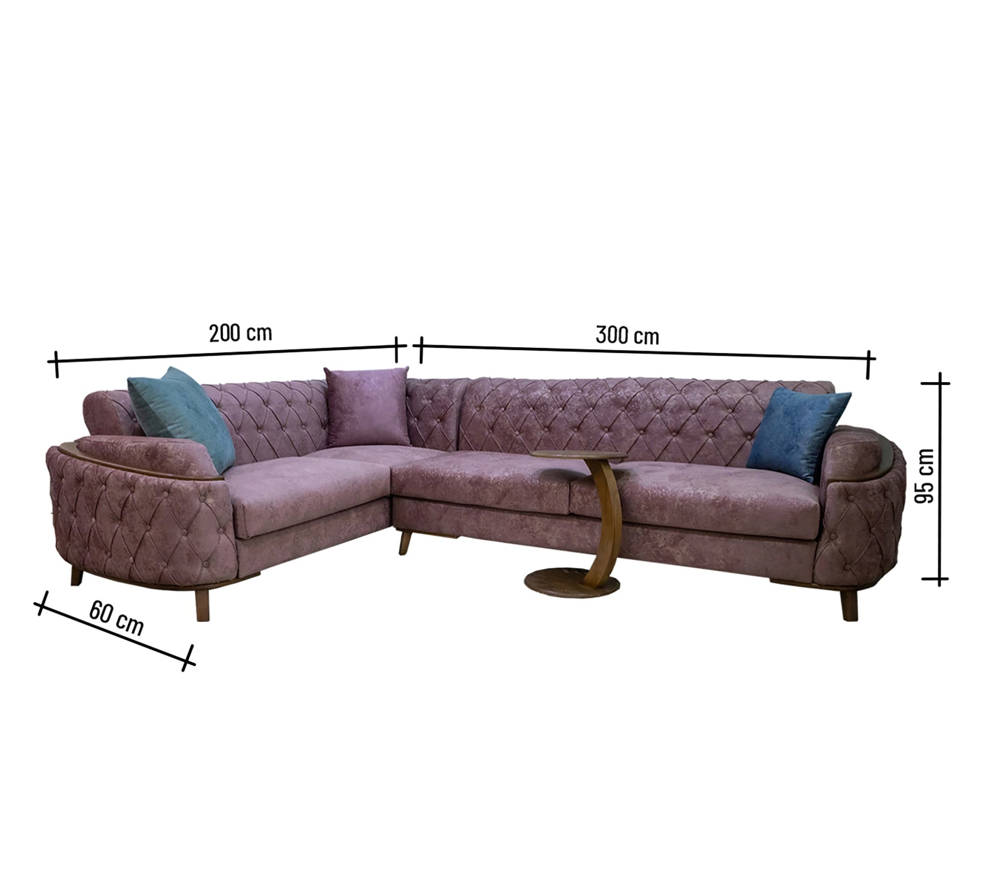 Champagne Capotene Living Room: Elegant, Modern Comfort - Vitrine Furniture - L - shape sofa set