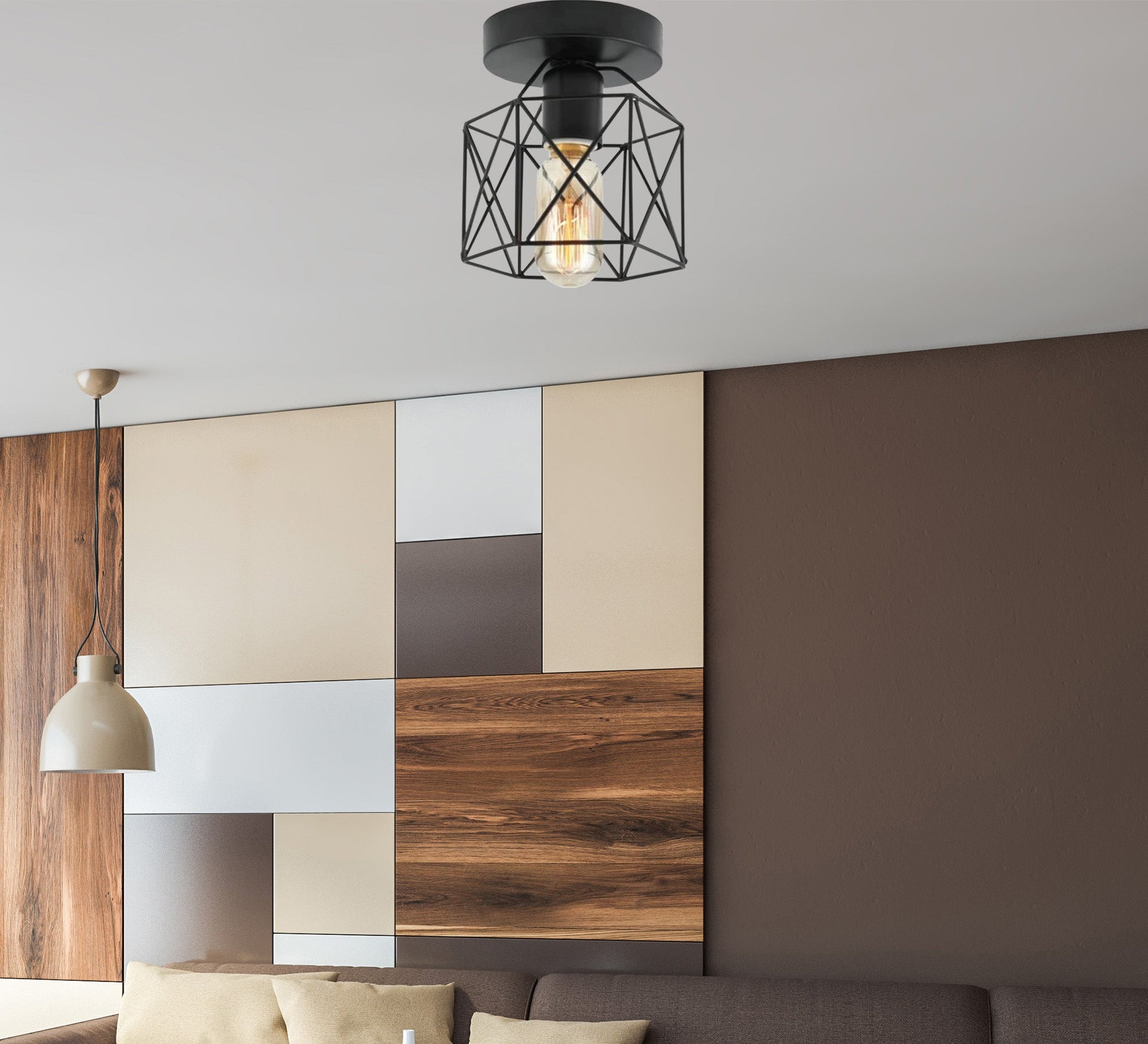 Chandelier cage hollow oval bulb - Vitrine Furniture - Chandeliers