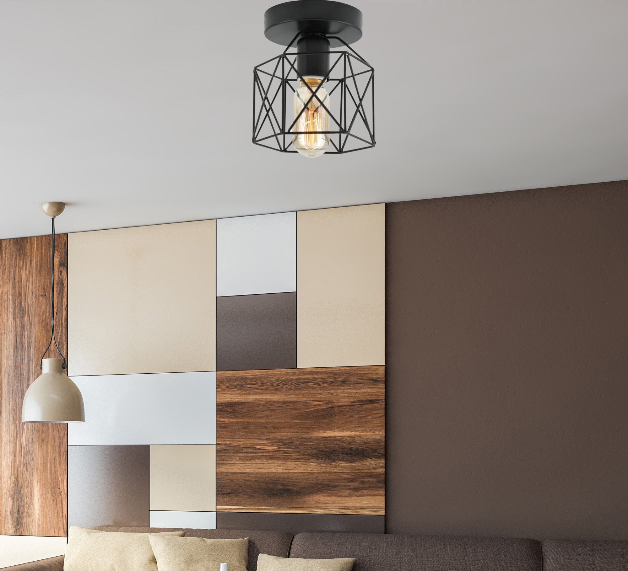 Chandelier cage hollow oval bulb - Vitrine Furniture - Chandeliers