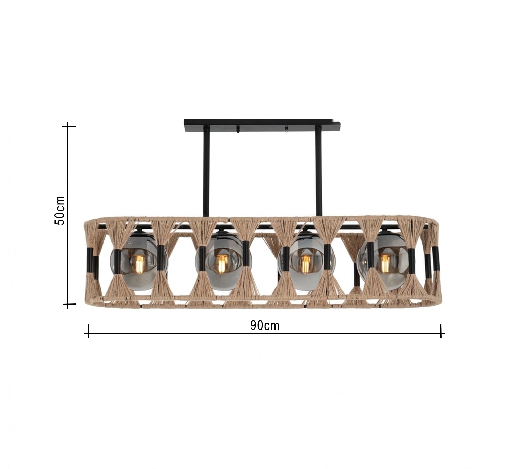 Chandelier with a black metal frame - Vitrine Furniture - Ceiling lights
