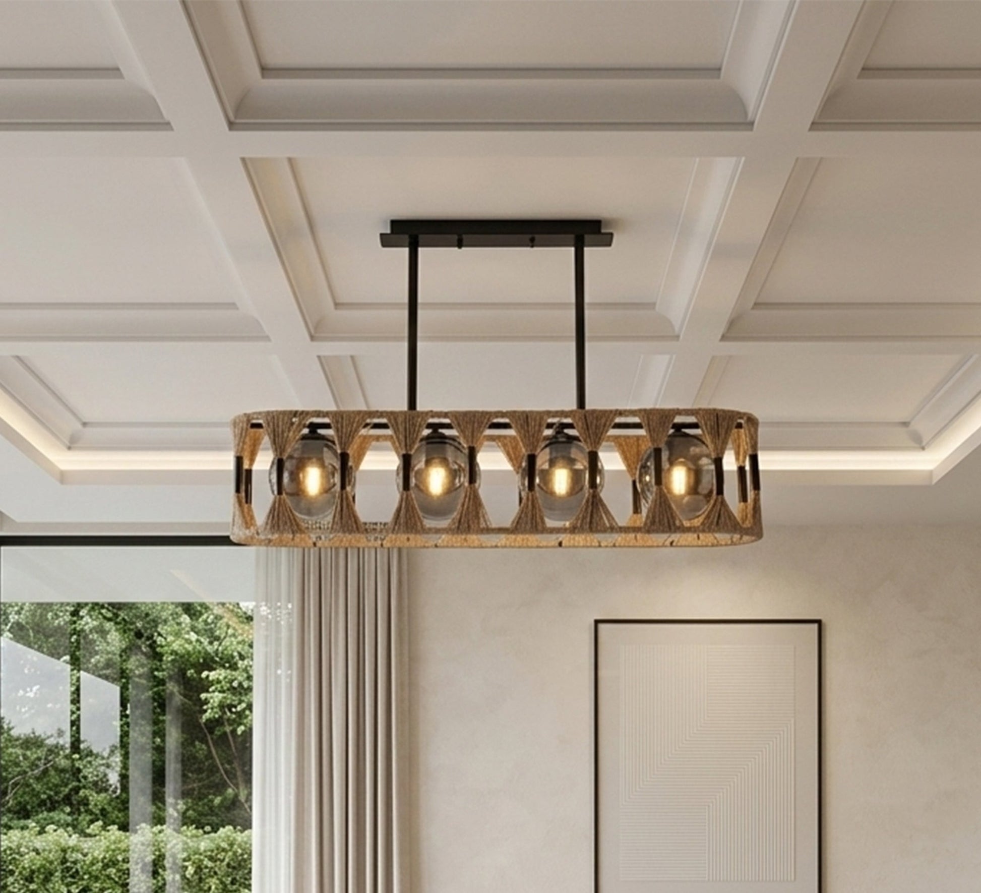 Chandelier with a black metal frame - Vitrine Furniture - Ceiling lights