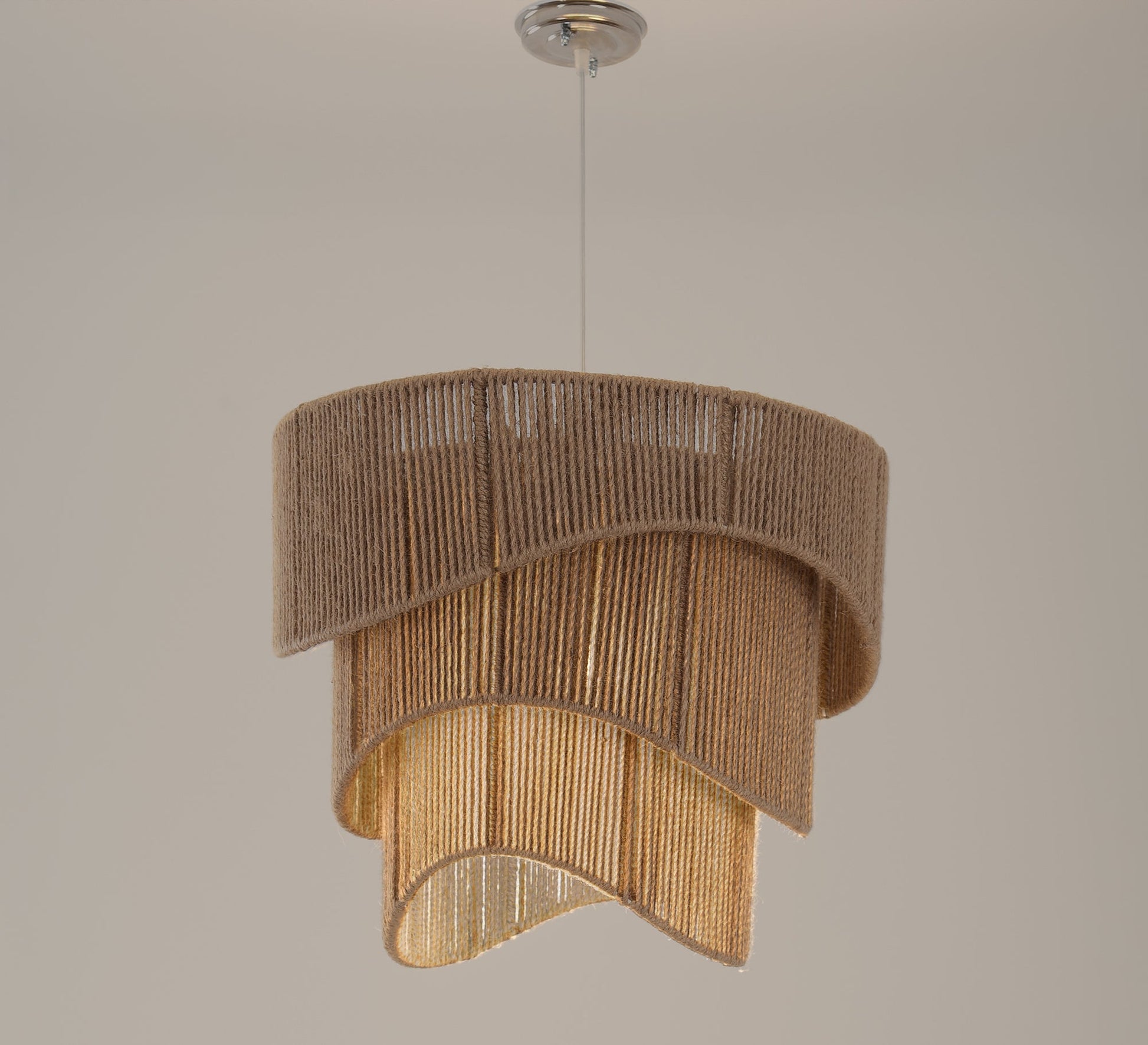 Chandelier with a geometric design, three cylindrical layers - Vitrine Furniture - Ceiling lights