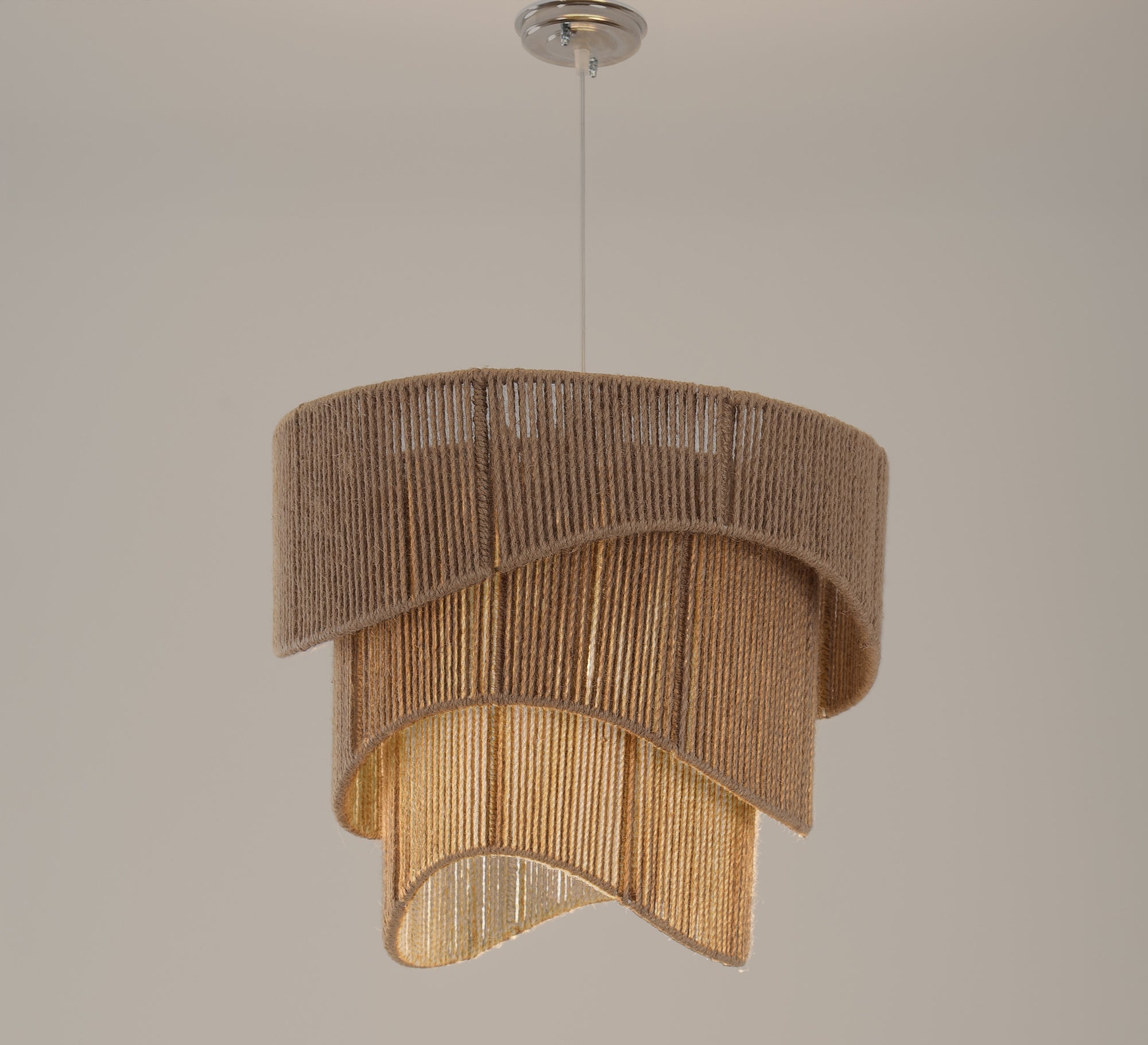 Chandelier with a geometric design, three cylindrical layers - Vitrine Furniture - Ceiling lights
