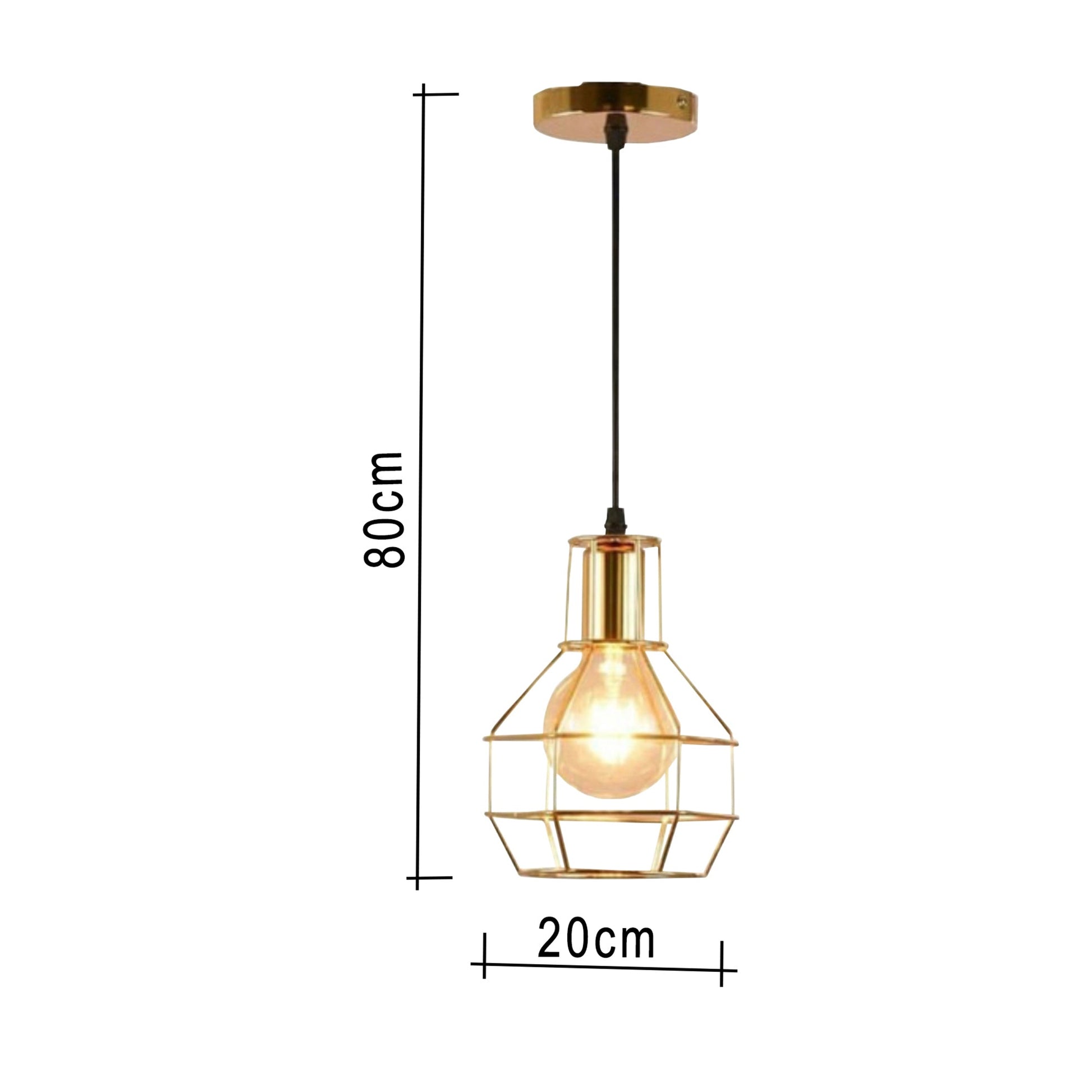 Chandelier with a hollow metal cage - Vitrine Furniture - Lighting