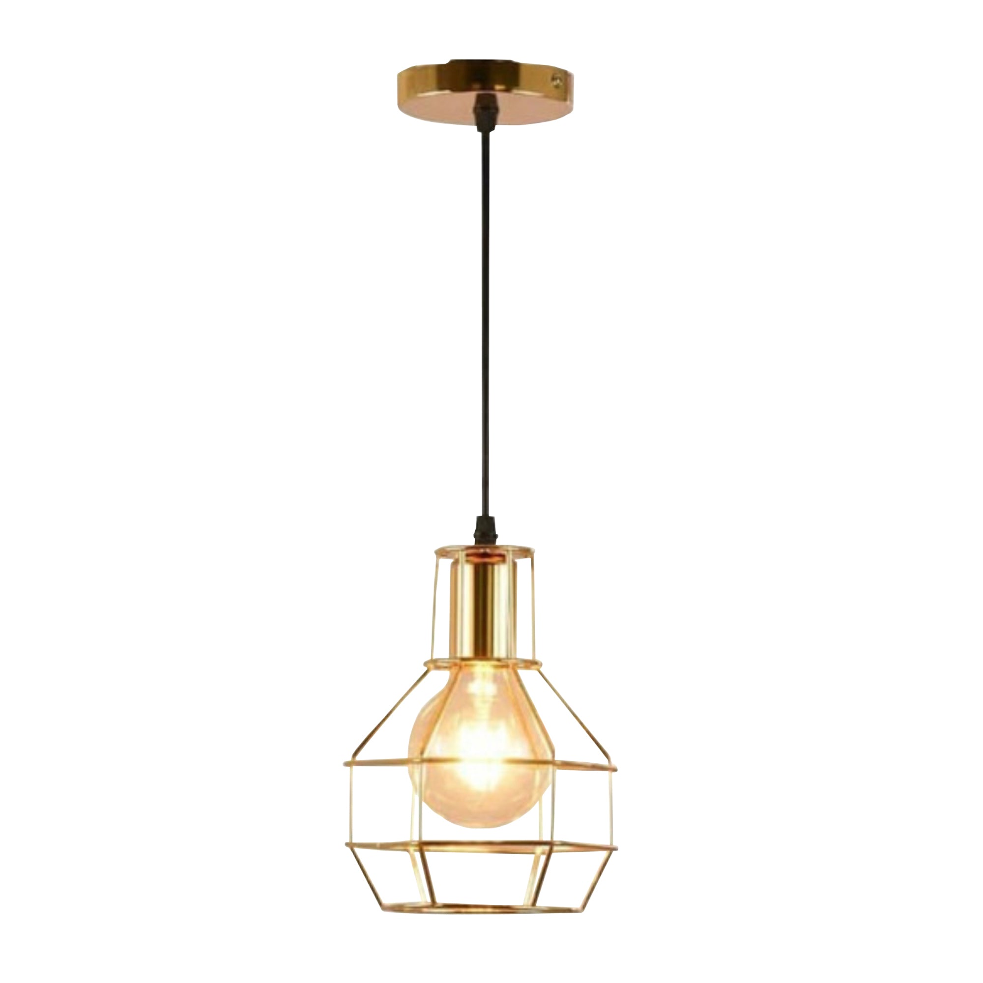 Chandelier with a hollow metal cage - Vitrine Furniture - Lighting