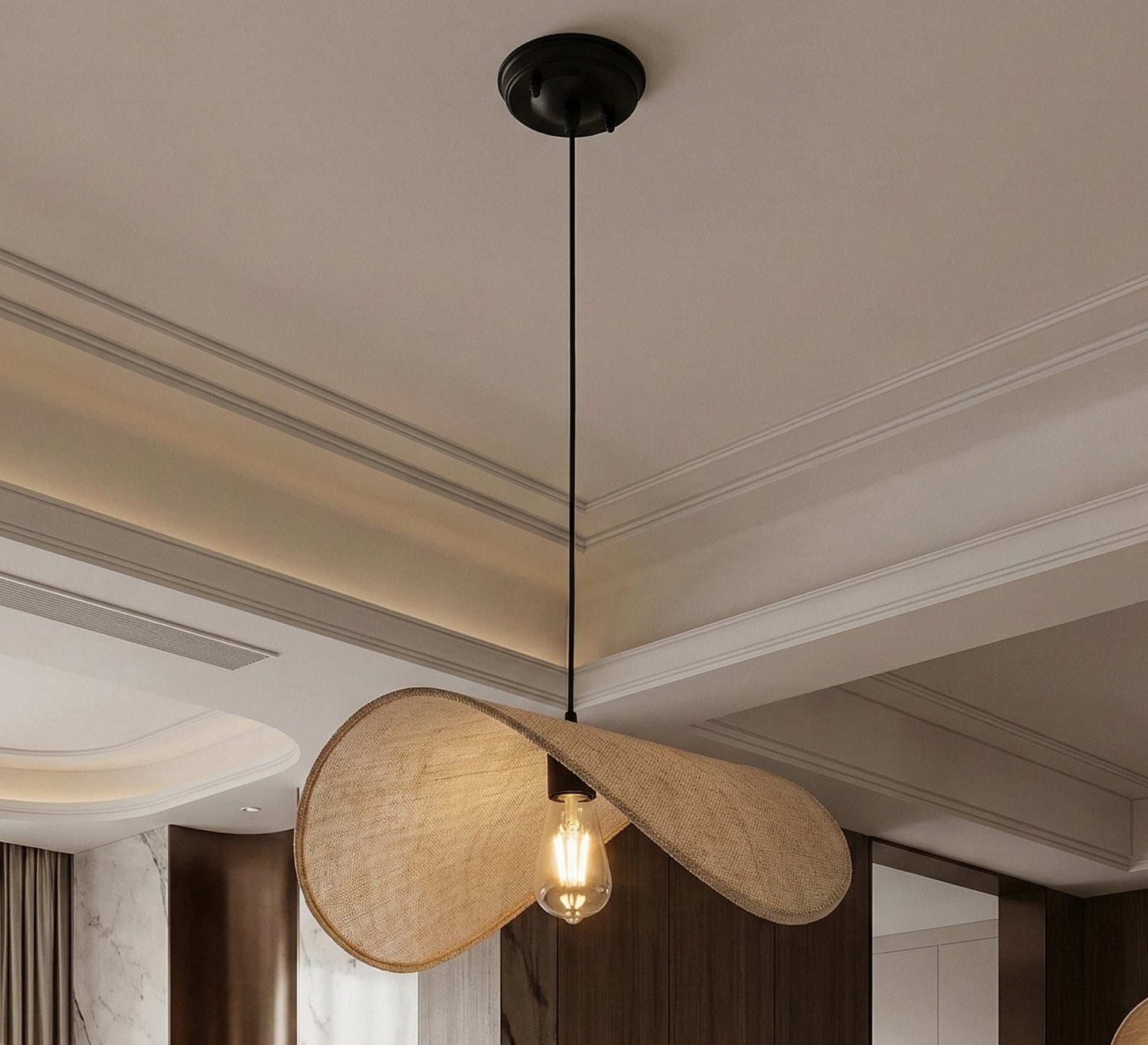 Chandelier with a sculpted wave design - Vitrine Furniture - Ceiling lights