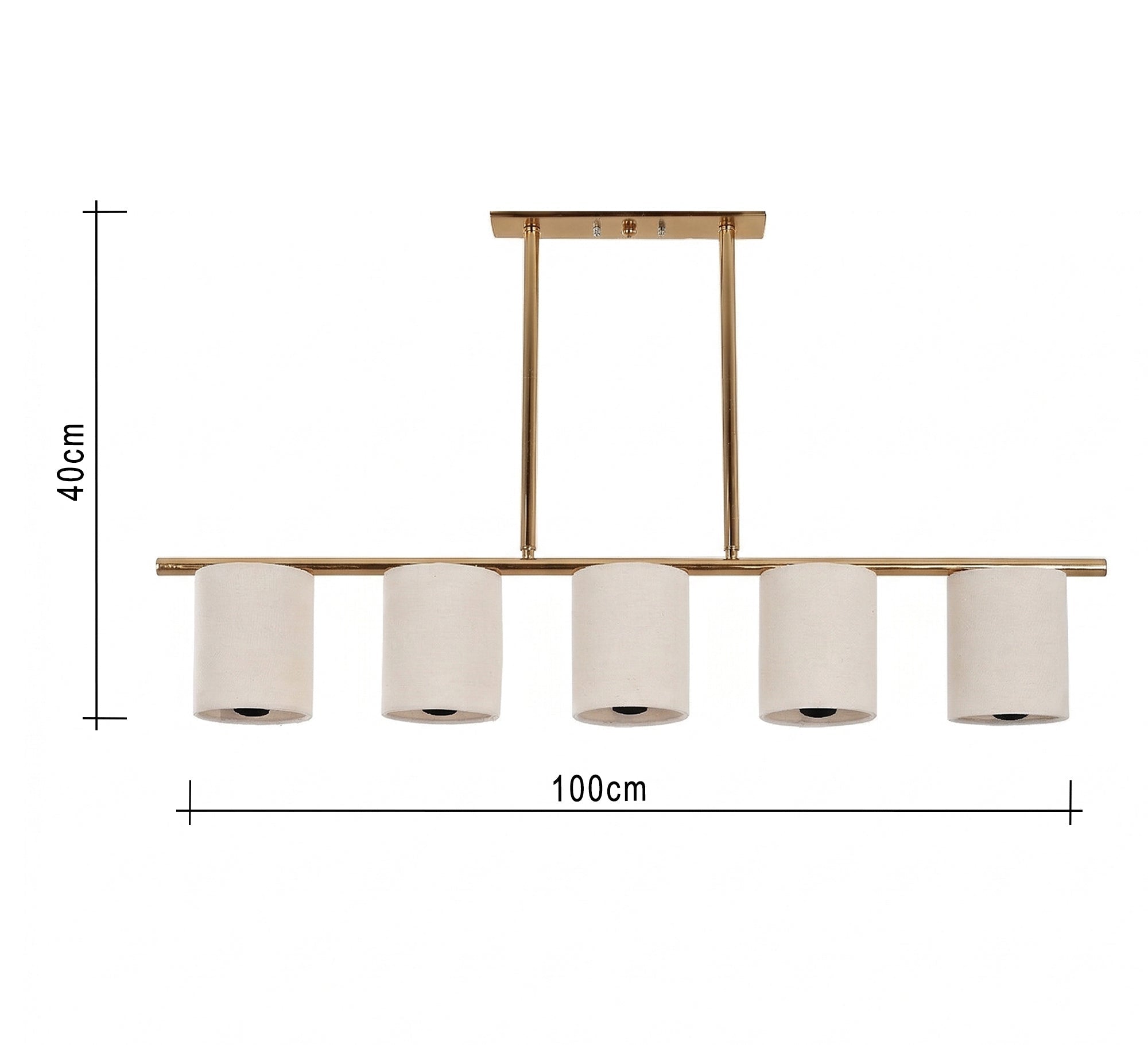 Chandelier with five cylindrical units - Vitrine Furniture - Ceiling lights