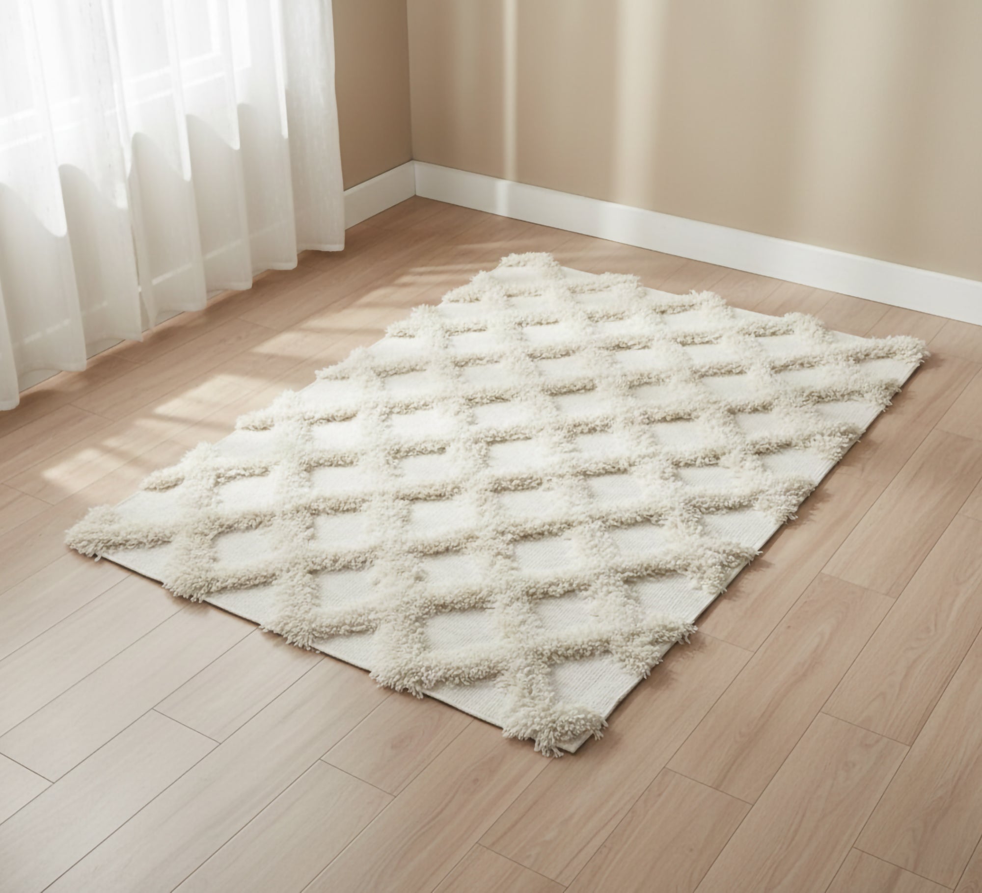 Cheerful and soft off - white rug - Vitrine Furniture - Accessories
