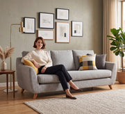 Chic Gray Sofa with Elevated Stance - Vitrine Furniture - Sofas