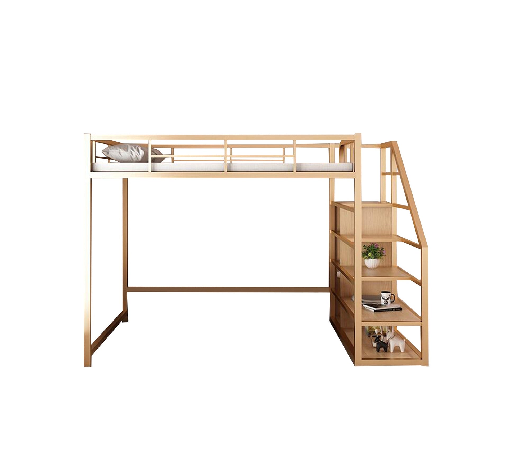 Children's metal bed with Shelves - Vitrine Furniture - Beds
