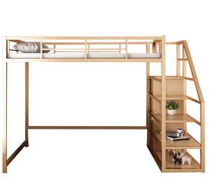 Children's metal bed with Shelves - Vitrine Furniture - Beds