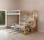 Children's metal bed with Shelves - Vitrine Furniture - Beds