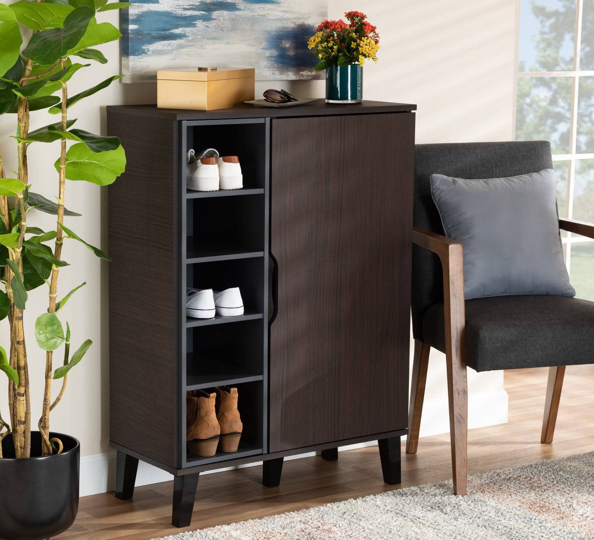 Chocolate brownShoe rack - Vitrine Furniture - Furniture