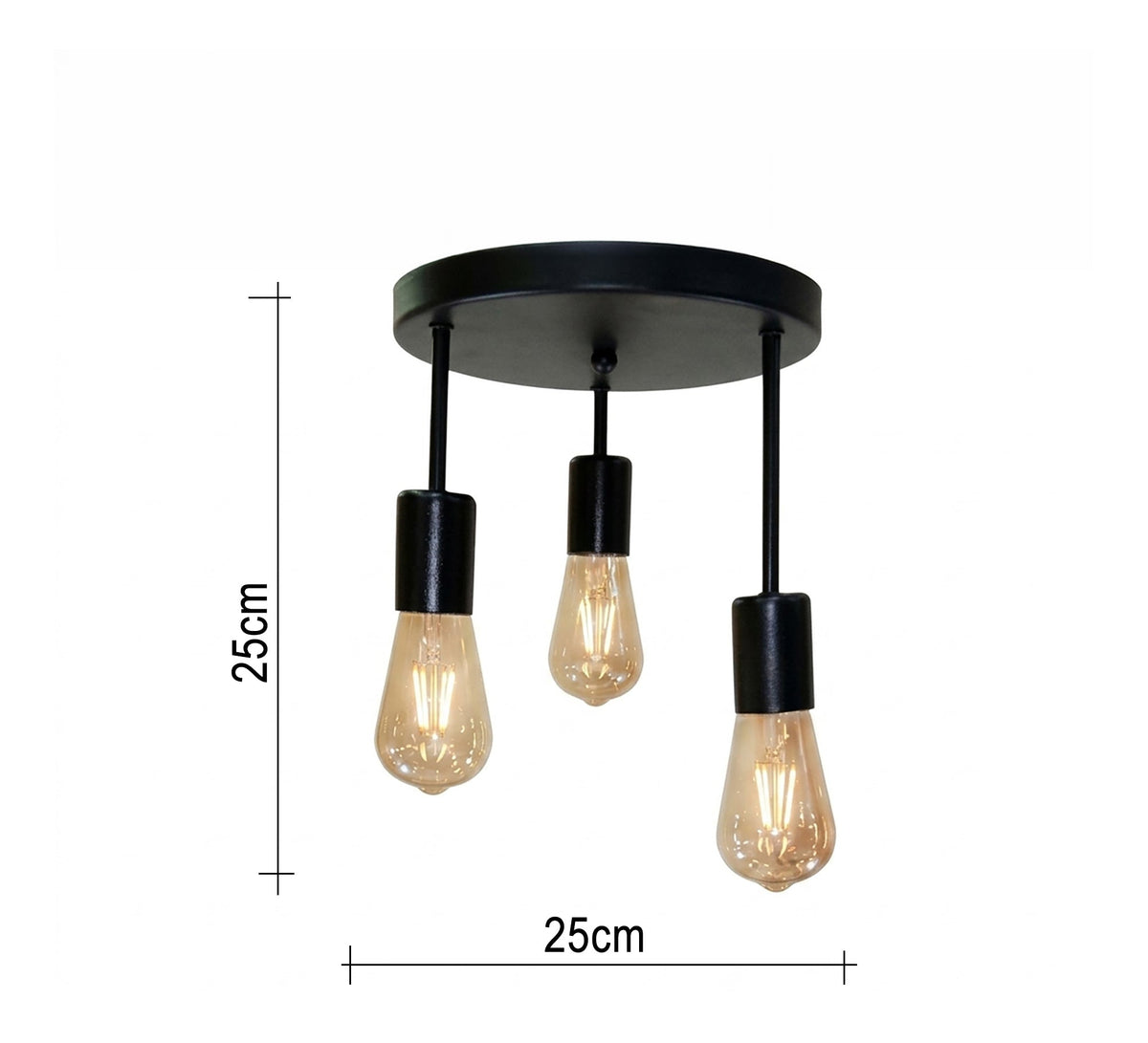 Circular ceiling pendant with three lights - Vitrine Furniture - Ceiling lights