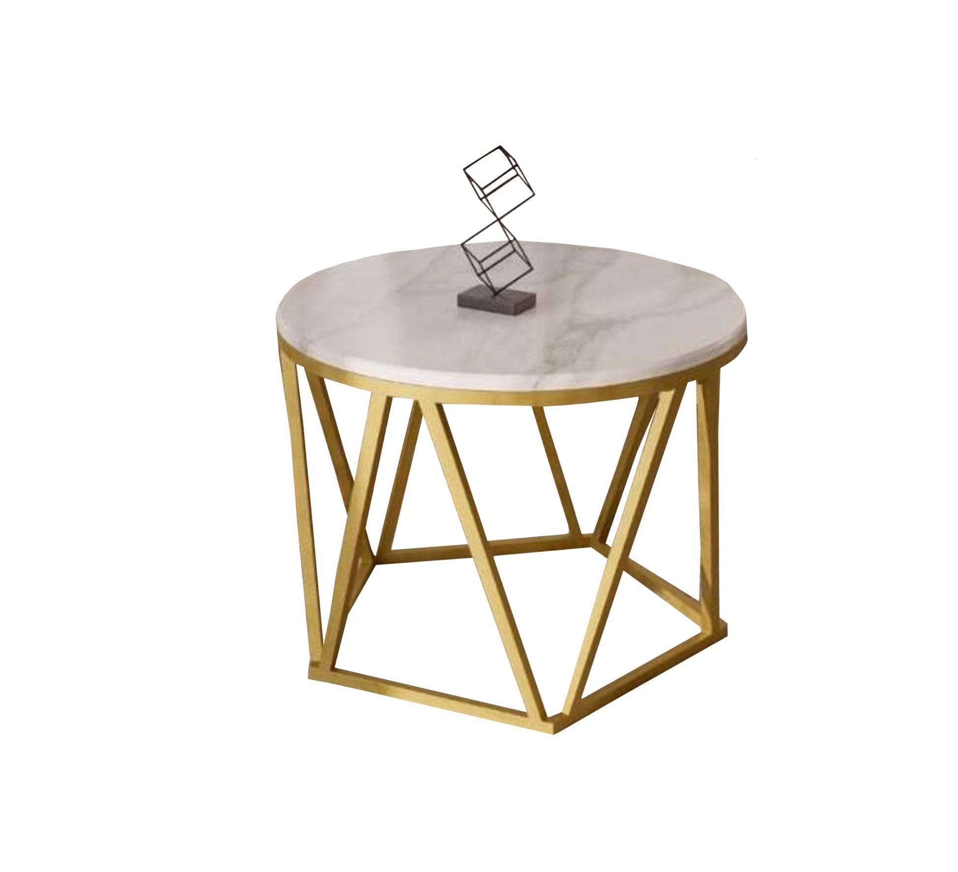 Circular coffee table with a pentagonal base - Vitrine Furniture - Furniture