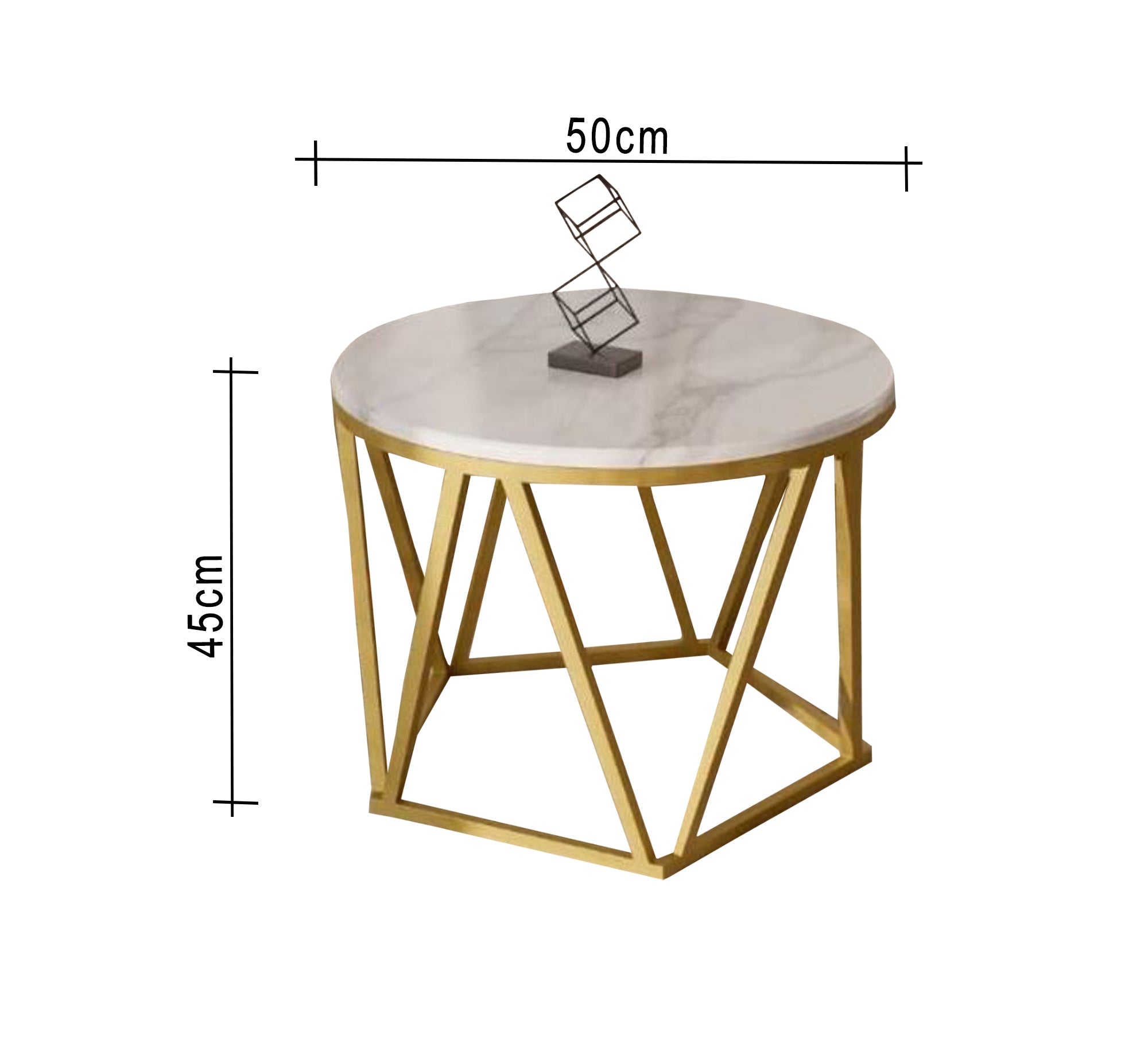 Circular coffee table with a pentagonal base - Vitrine Furniture - Furniture