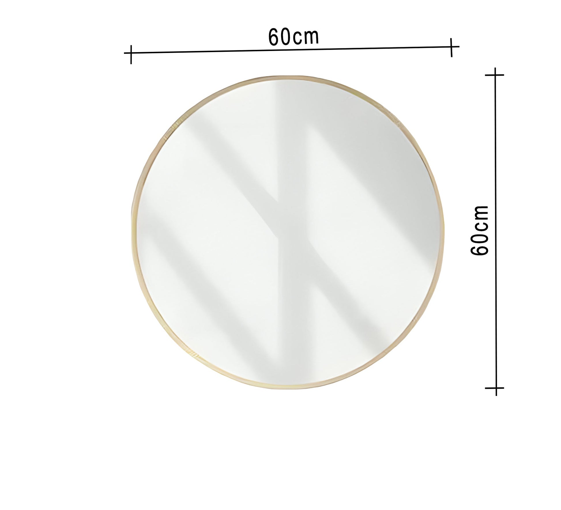 Circular entryway mirror with rectangular wooden shelf - Vitrine Furniture - Décor