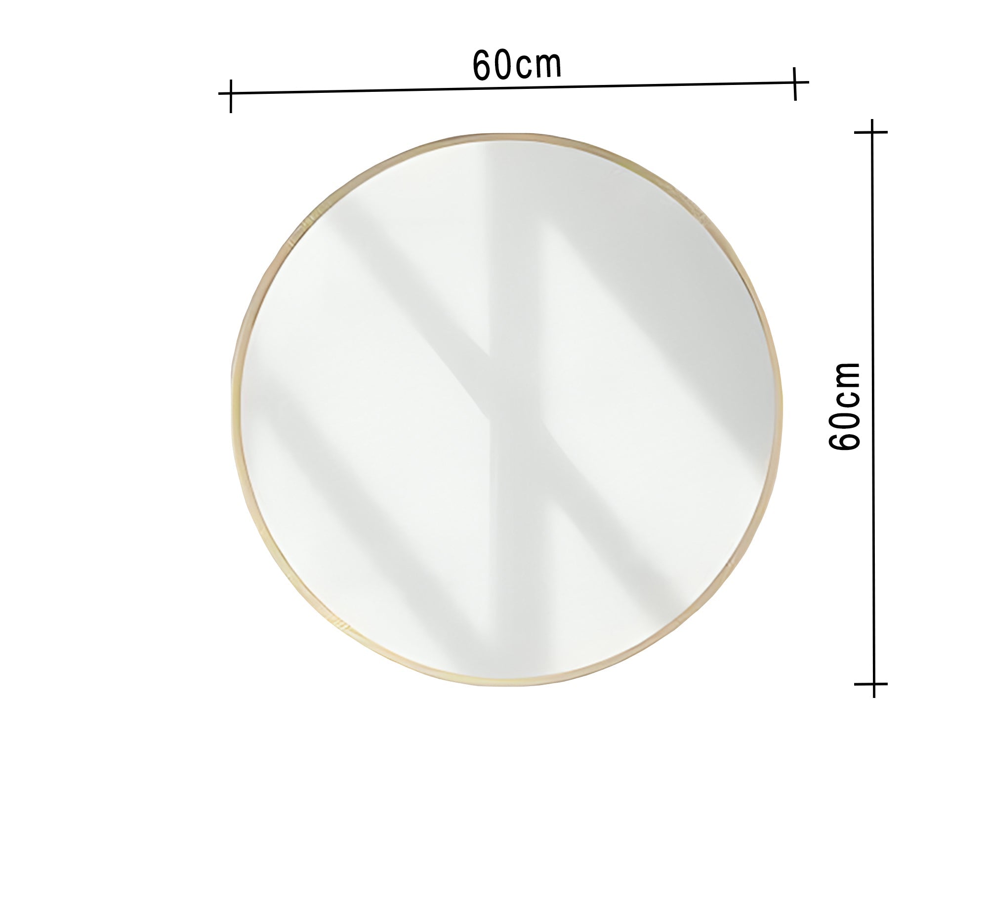 Circular entryway mirror with rectangular wooden shelf - Vitrine Furniture - Décor