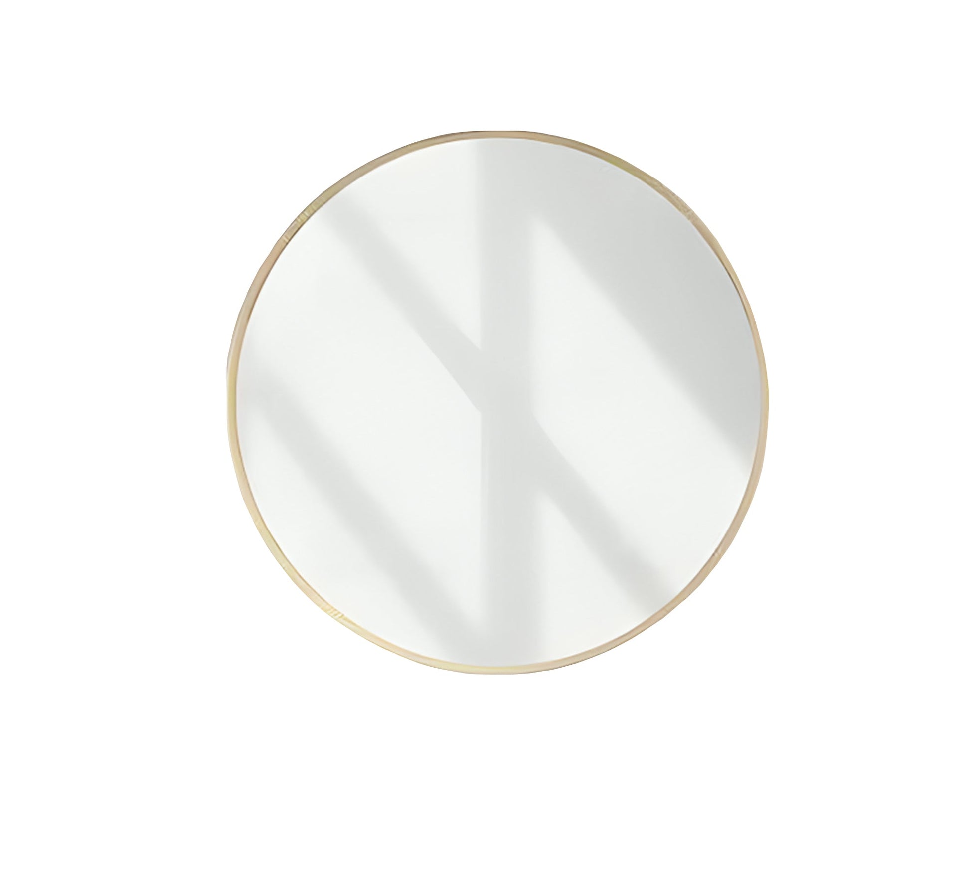 Circular entryway mirror with rectangular wooden shelf - Vitrine Furniture - Décor