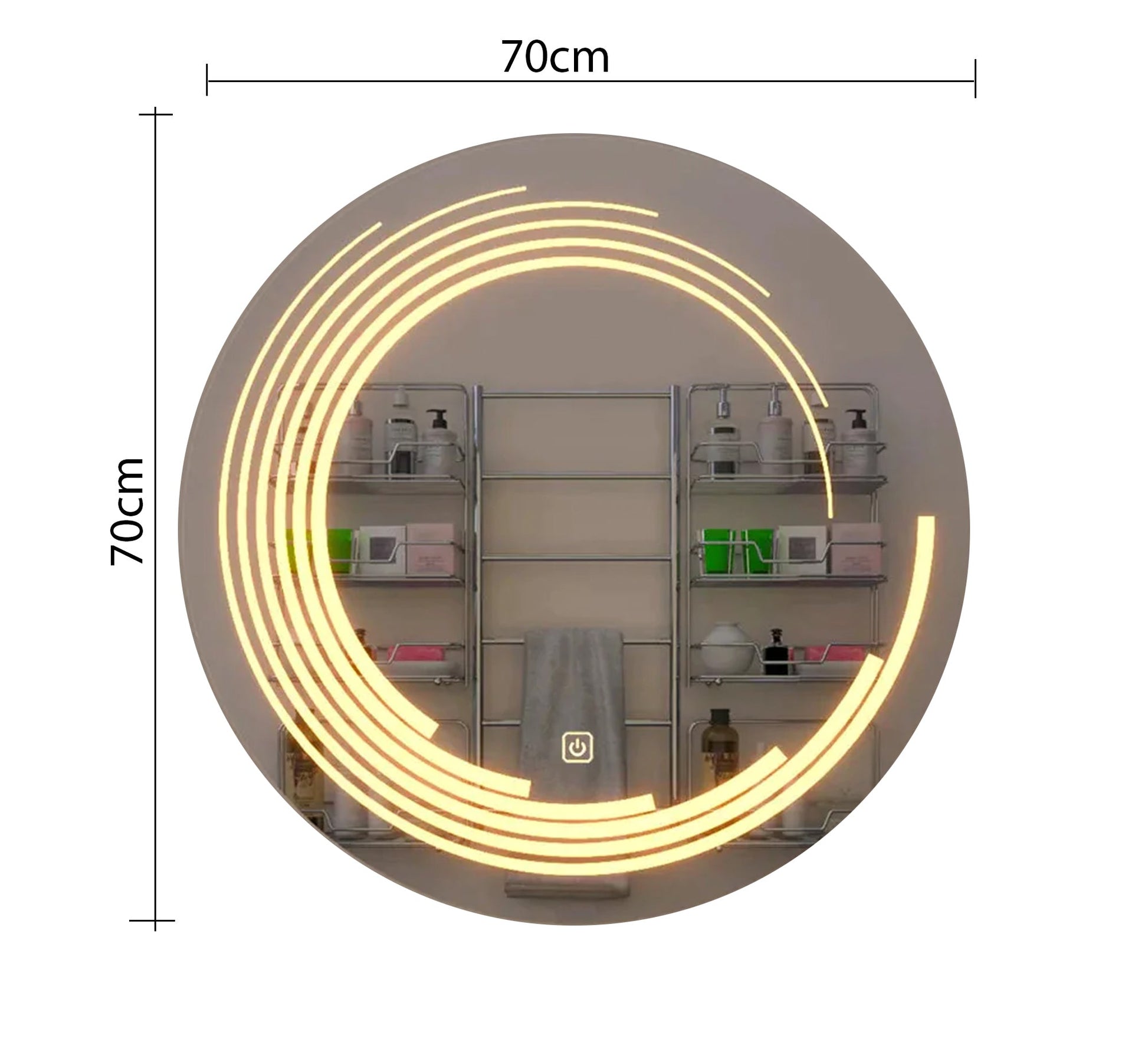 Circular LED Mirrors: Chic, Modern, Radiant - Vitrine Furniture - Mirrors