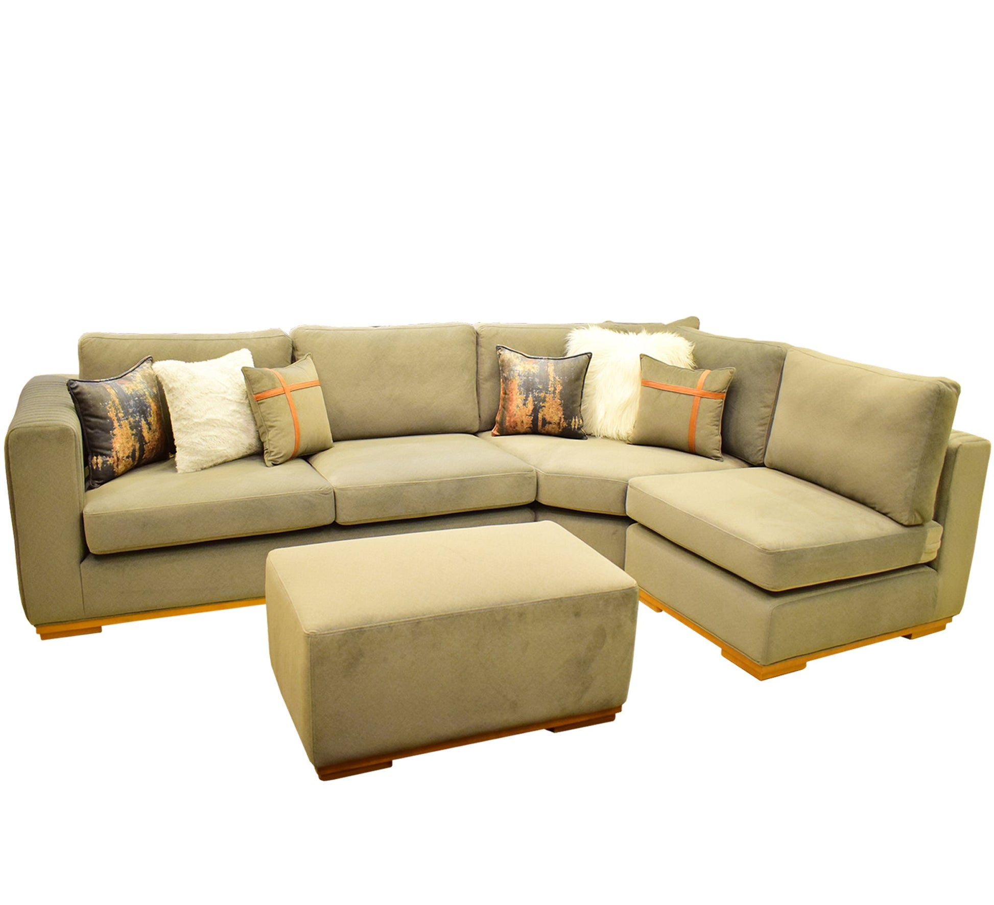 Circular Living Room - Calm & Cozy - Vitrine Furniture - L - shape sofa set