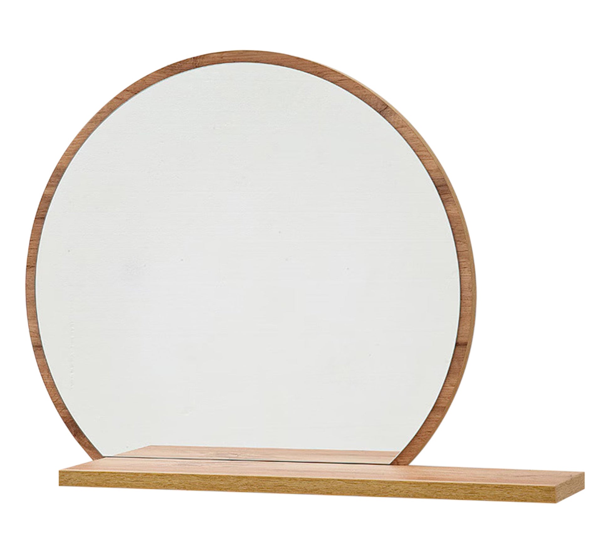 Circular mirror for the home entrance with a distinctive shelf - Vitrine Furniture - Décor