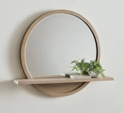 Circular mirror with a decorative shelf for the home entrance - Vitrine Furniture - Décor