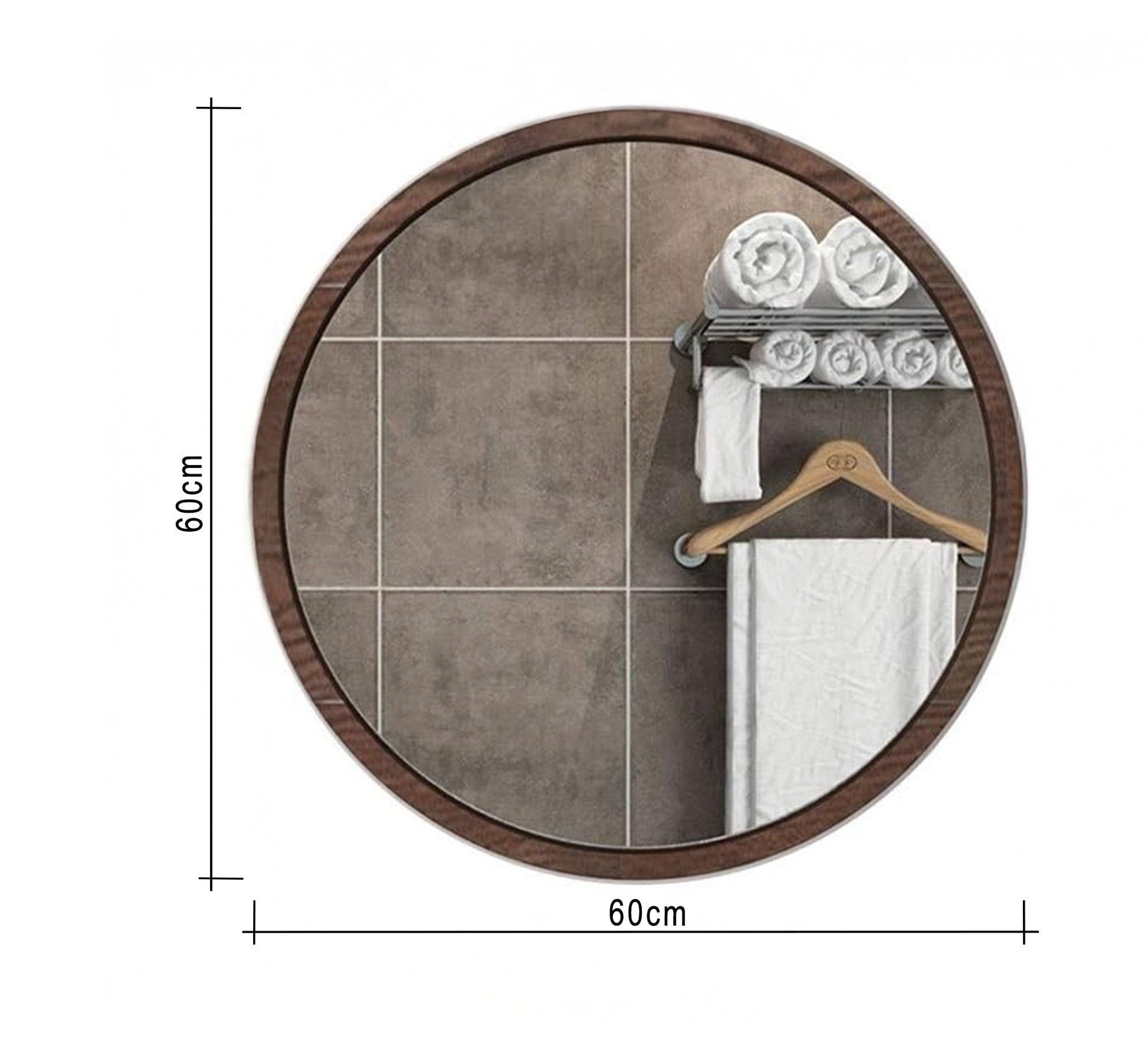 Circular mirror with rear storage - Vitrine Furniture - Furniture