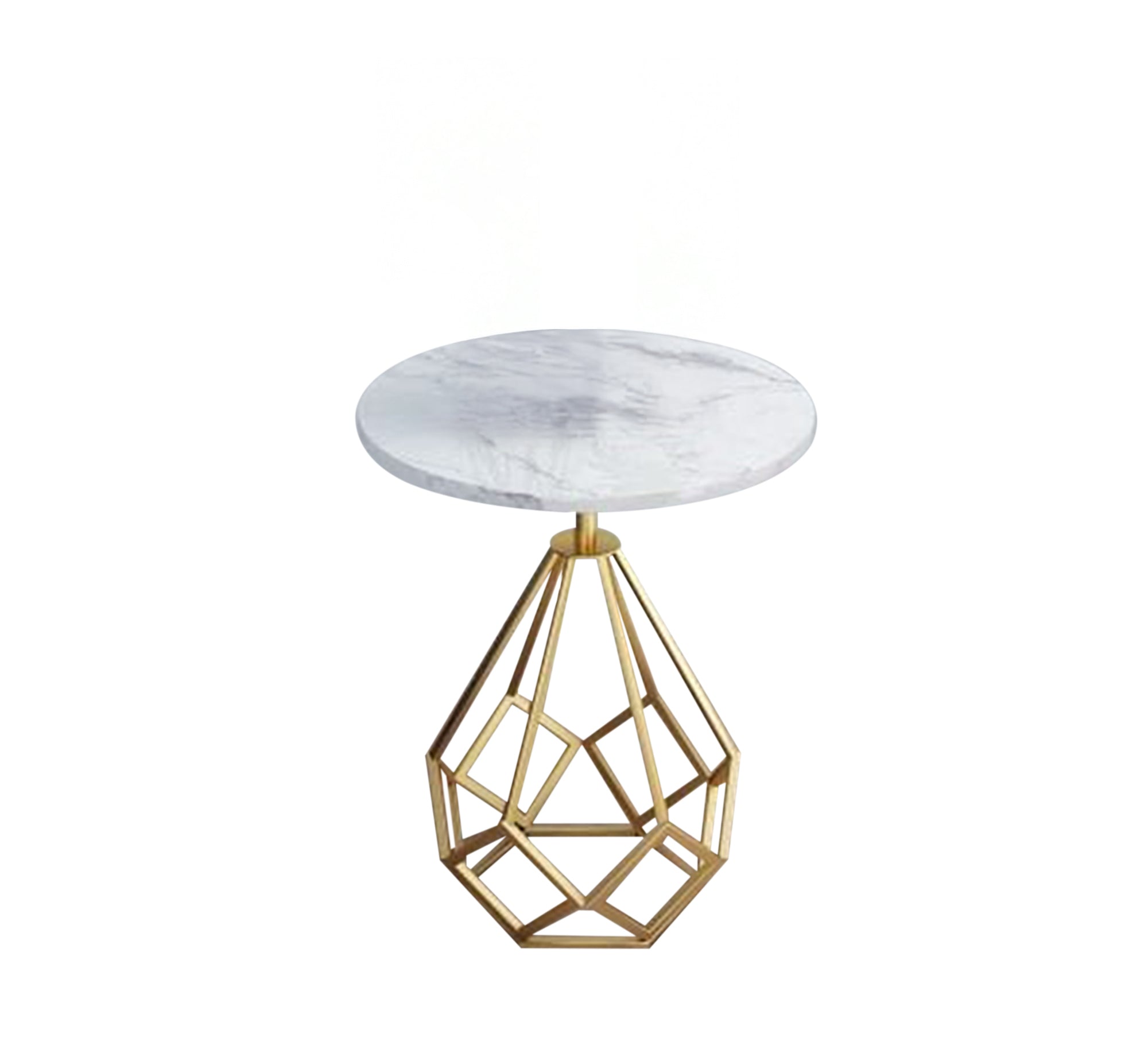 Circular side table with a gold base - Vitrine Furniture - Furniture
