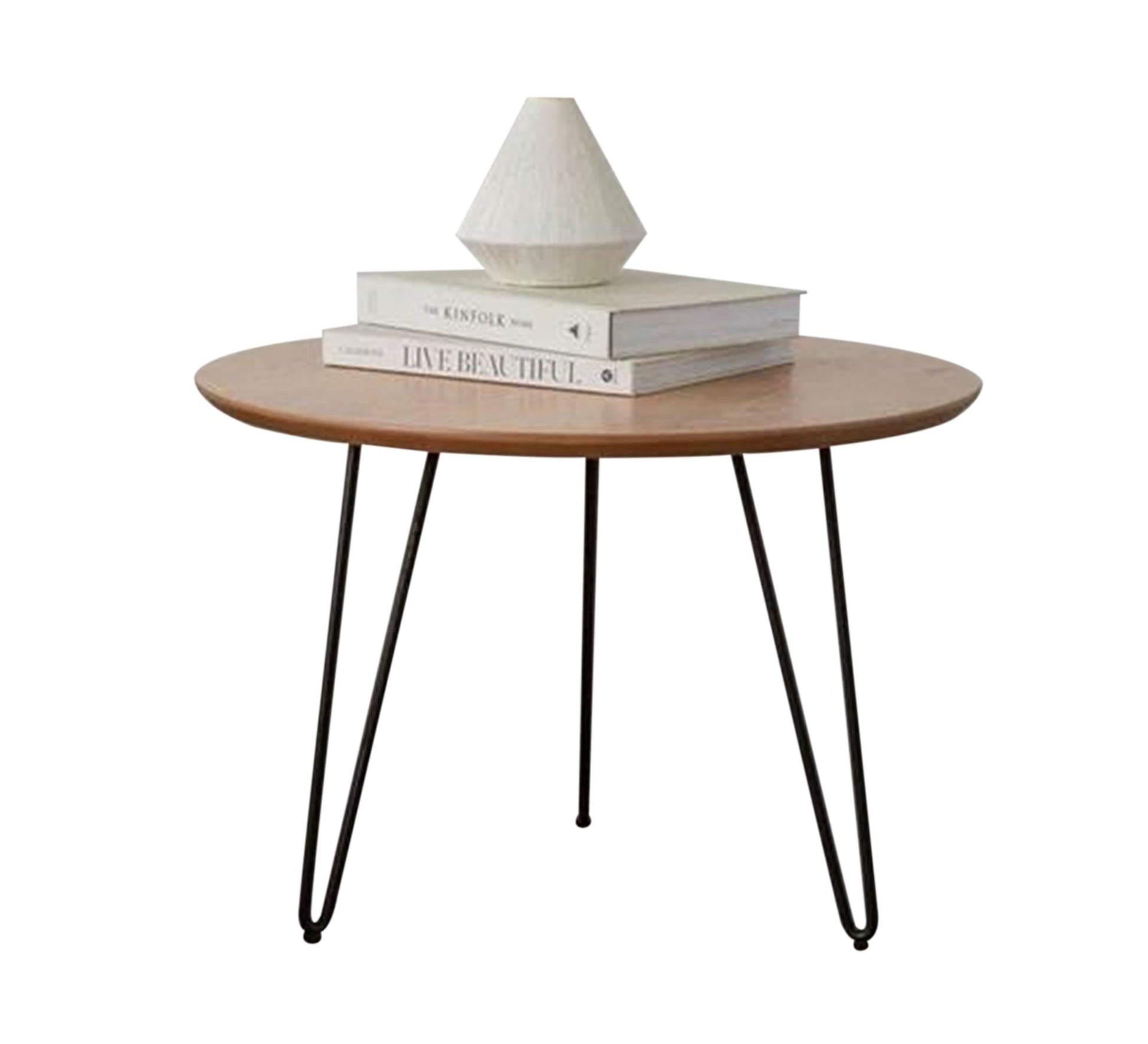 Circular side table with metal legs - Vitrine Furniture - Furniture