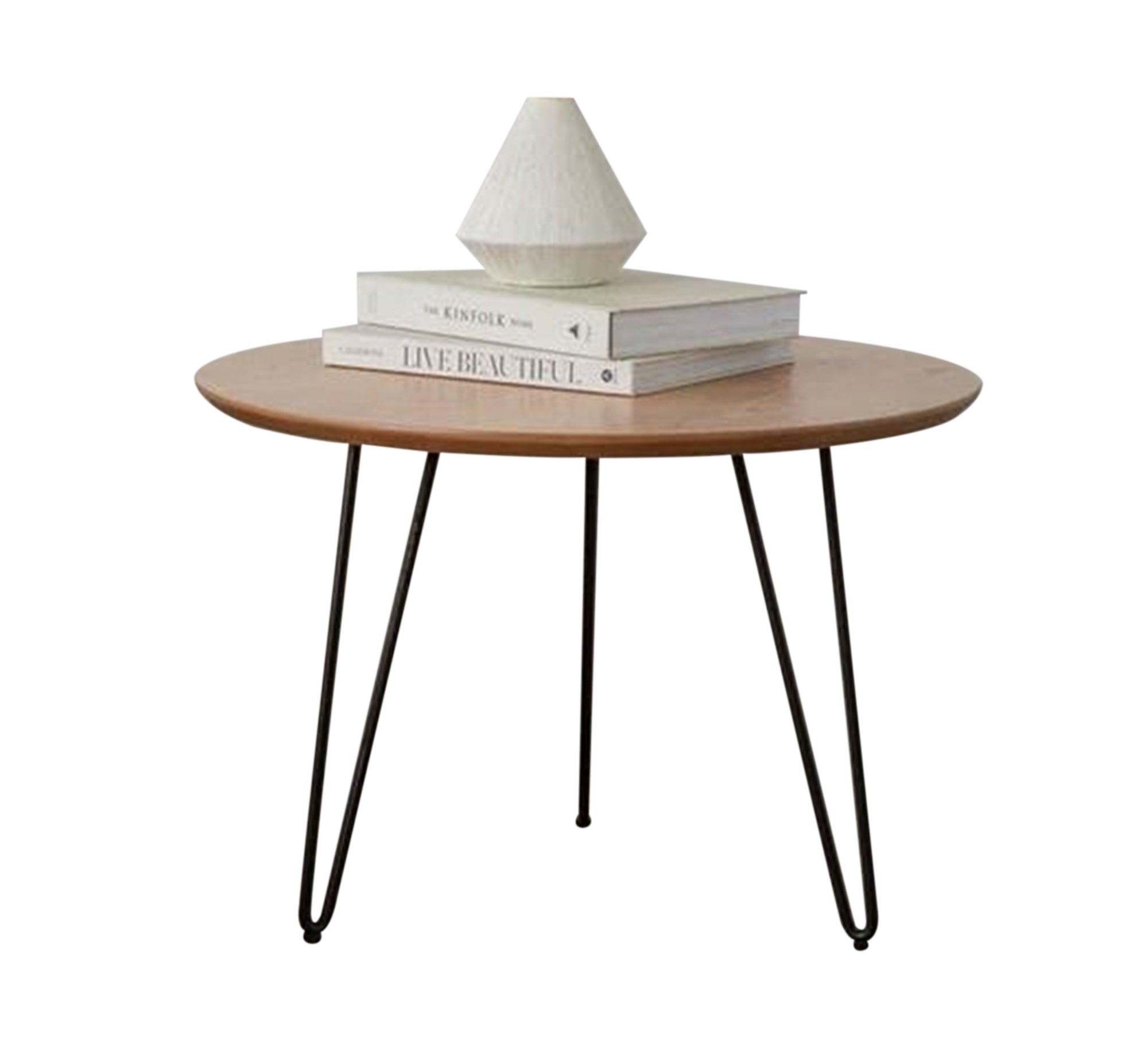 Circular side table with metal legs - Vitrine Furniture - Furniture